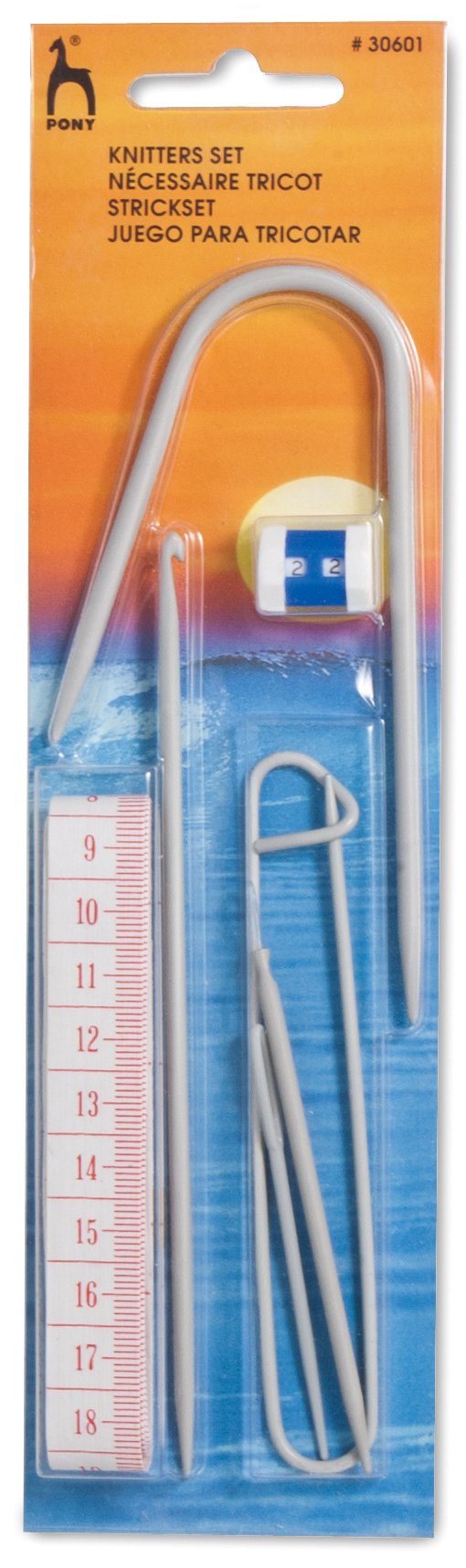 Pony Knitters Set, Aluminium, Multi-Colour, 8 x 7 x 24.5 cm