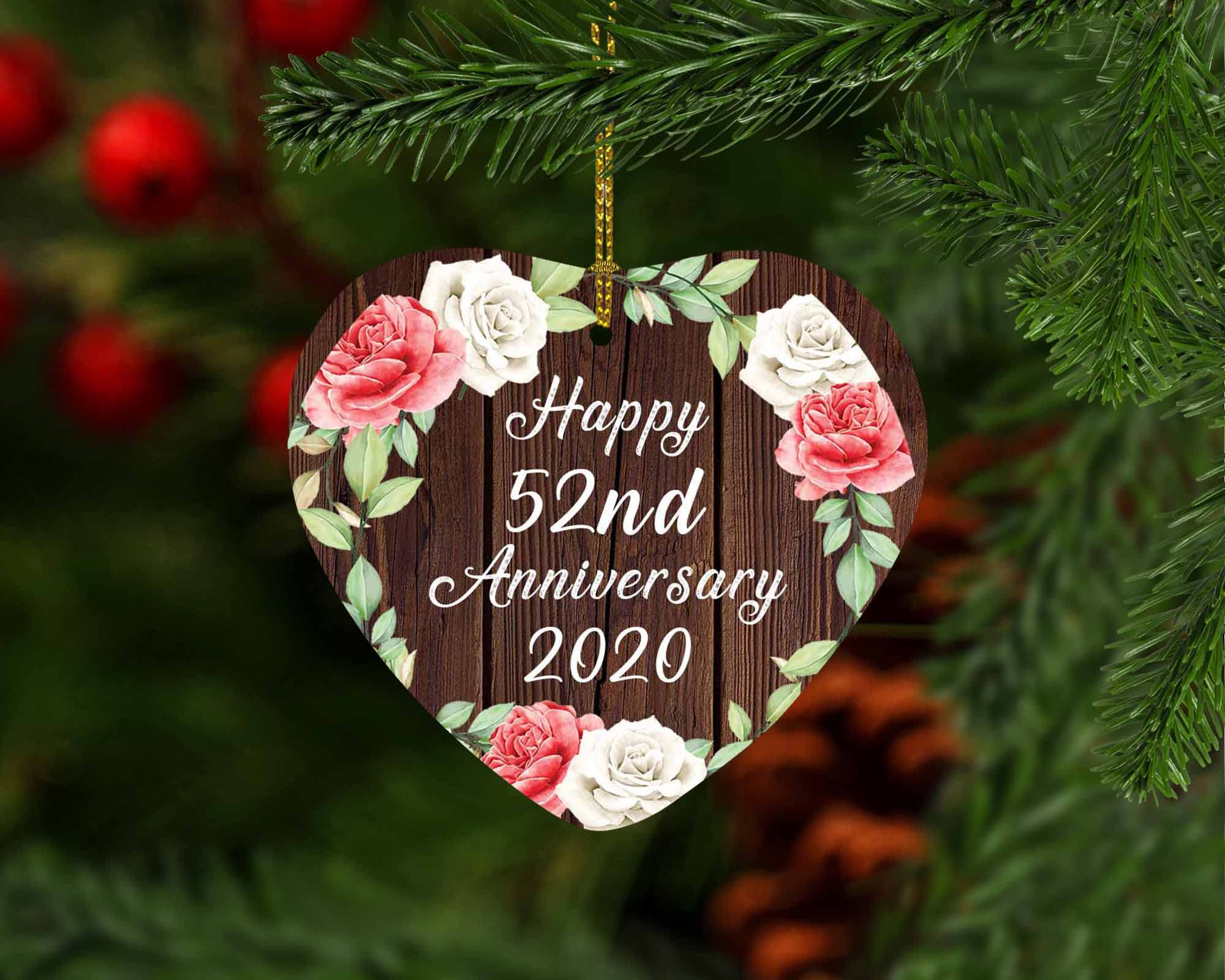 Designsify Christmas Tree Decoration, Happy 52nd Anniversary 2020