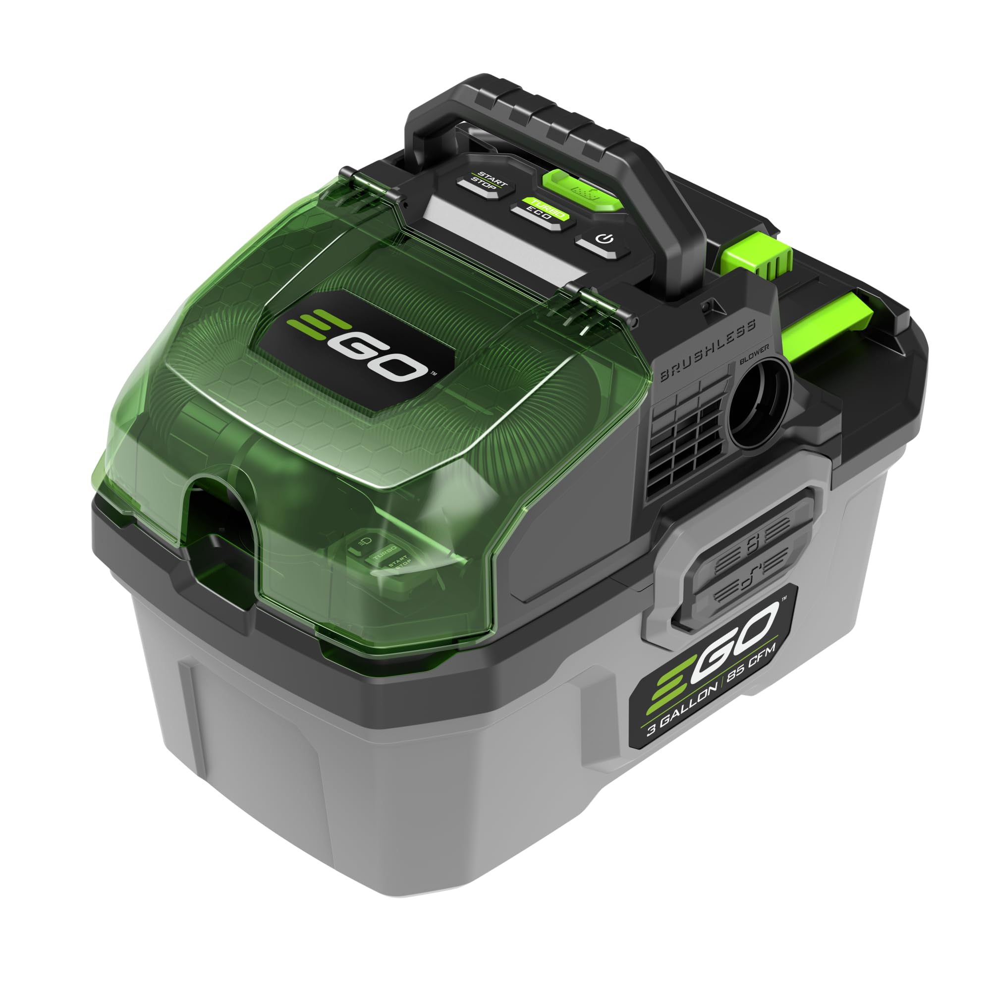 EGO Power+ Shop Vacuum Wet Dry, Car Vac, Compact Portable Cordless Cleaner, 3 Gallon 85 CFM, Battery and Charger Not Included - WDV0300