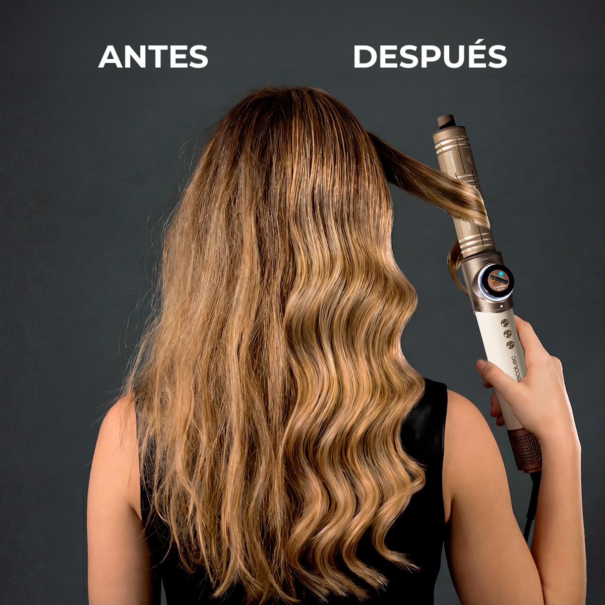 Cecotec AirGlisse 8in1 Cepillo de Aire Moldeador Multifunción 1400W 110000rpm Champagne