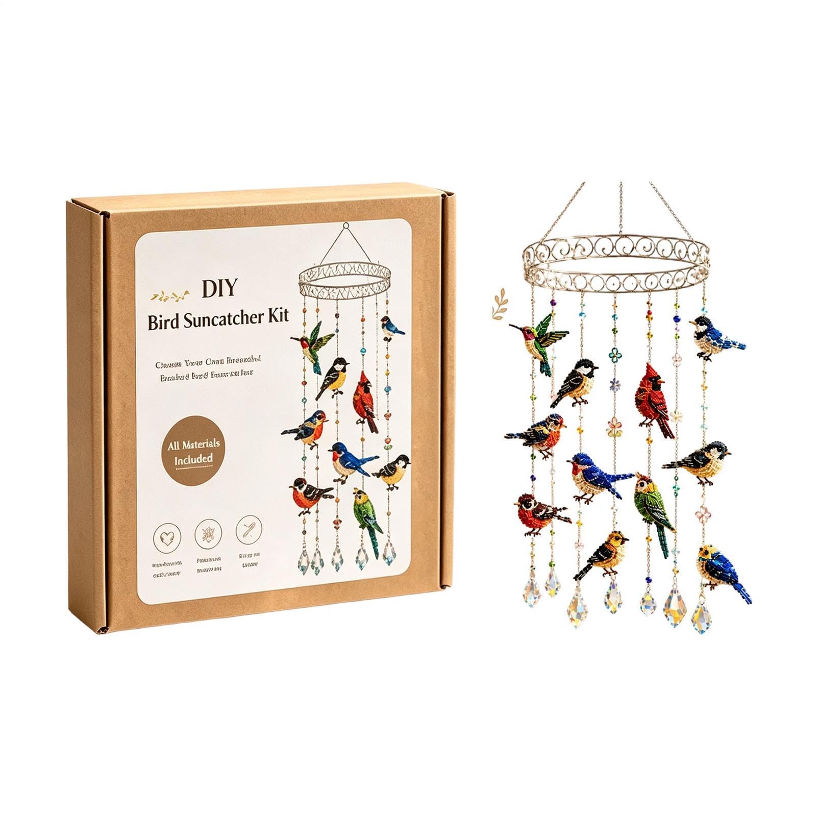 Set de abalorios para manualidades DIY y kits de campanillas de viento estéticos