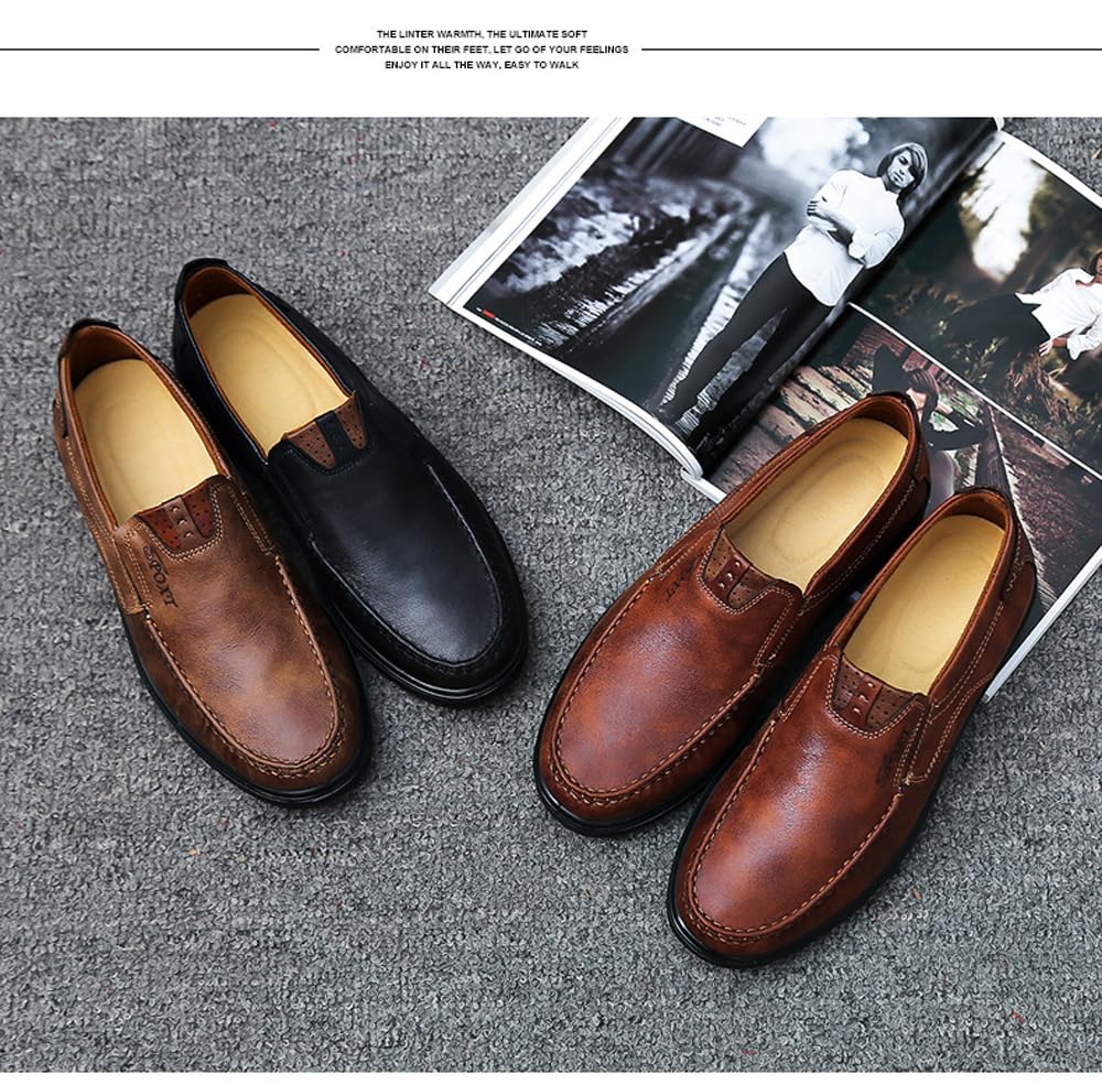 Asifn Loafers Herren Leder Fahrschuhe Mokassin Schuhe Aus Weichem Leder Komfort Business Hausschuhe Atmungsaktiv Weich Handmade