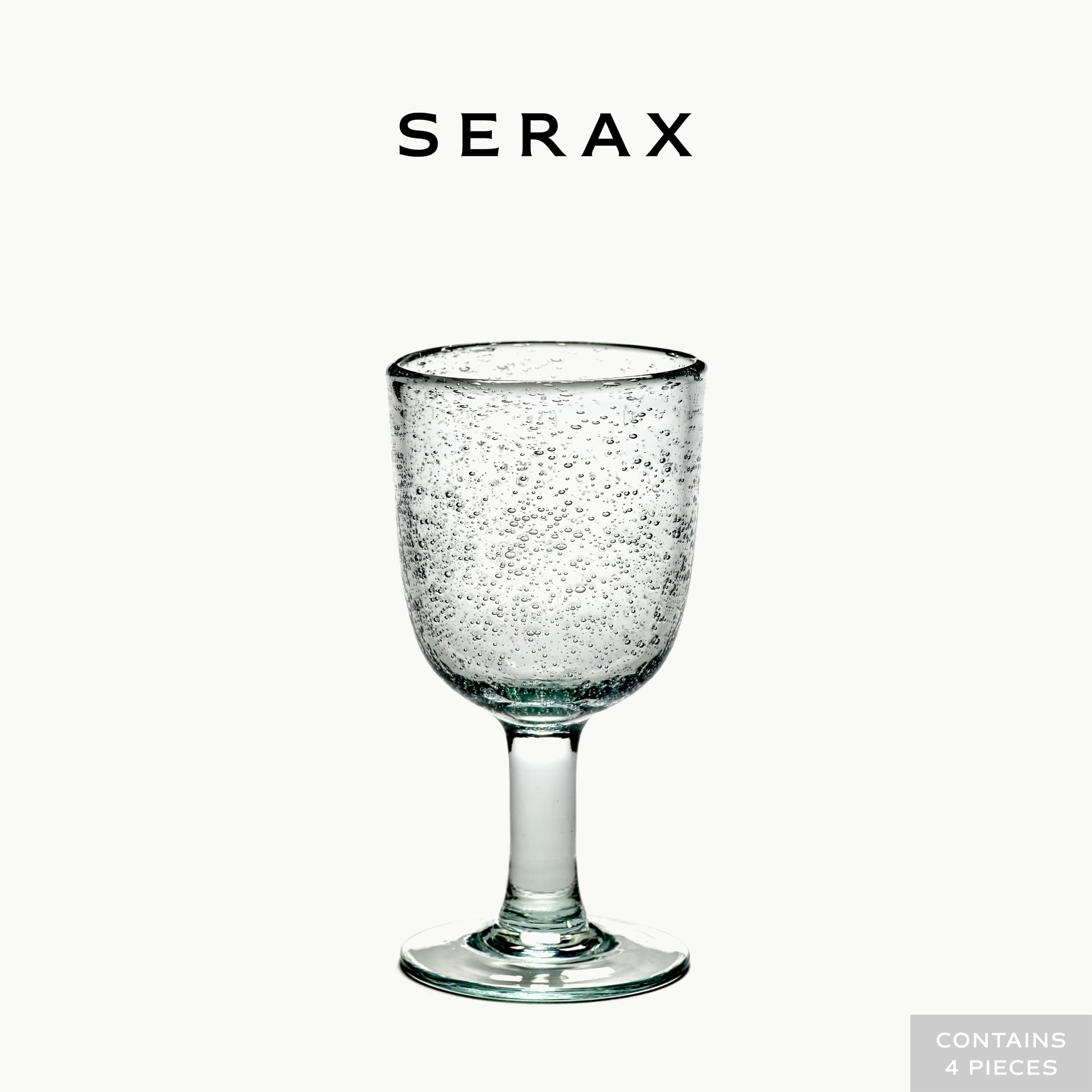 Serax copa de vino blanco con burbujas | Cristalería pura de Pascale Naessens | Elegante copa para vinos blancos | Cristalería transparente para degustación