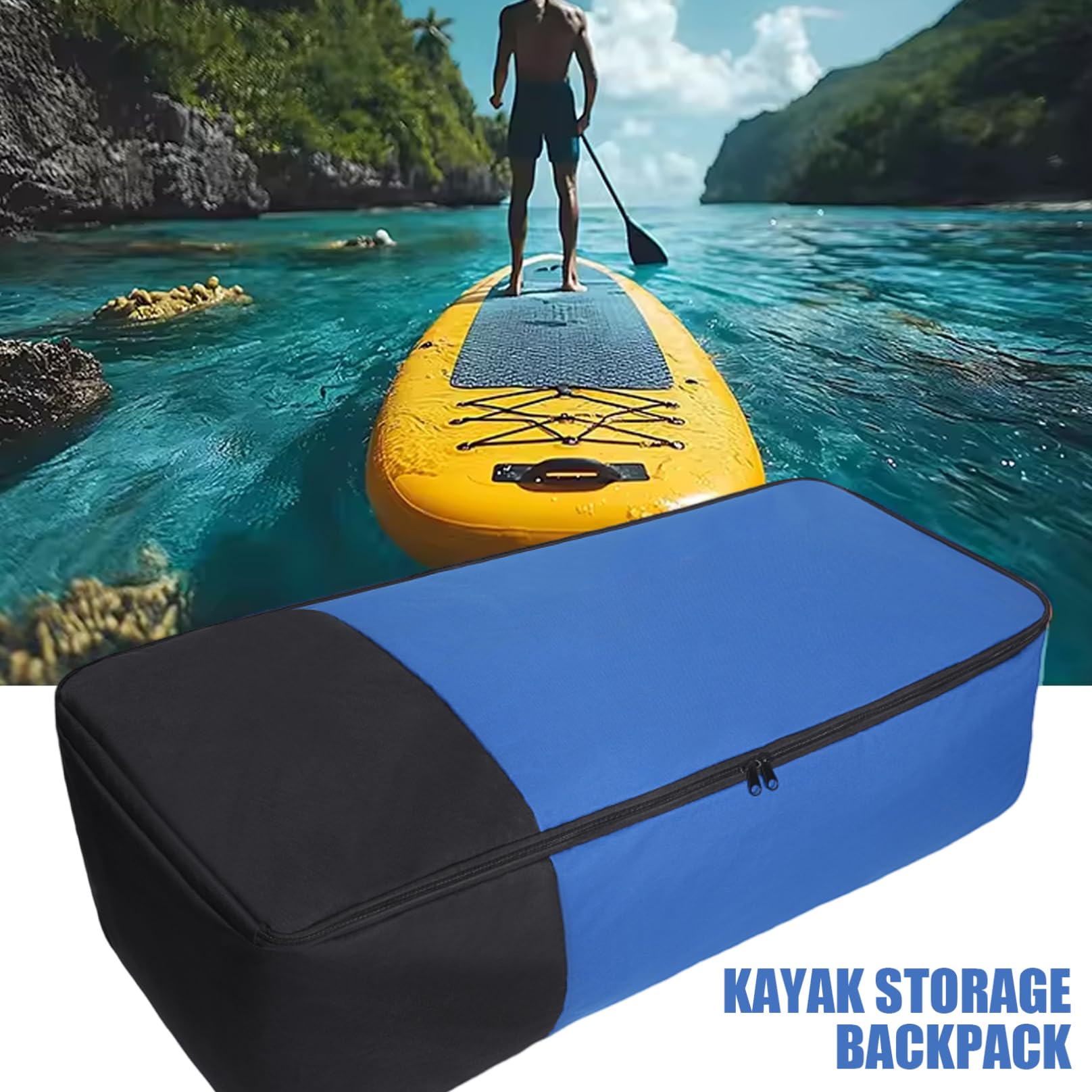 Borsa da surf, zaino per sacchetto da paddle board, 36x16x12 Paddleboard di capacità, zaino per lo stoccaggio in tessuto Oxford per tavolo da surf di paddle stand up