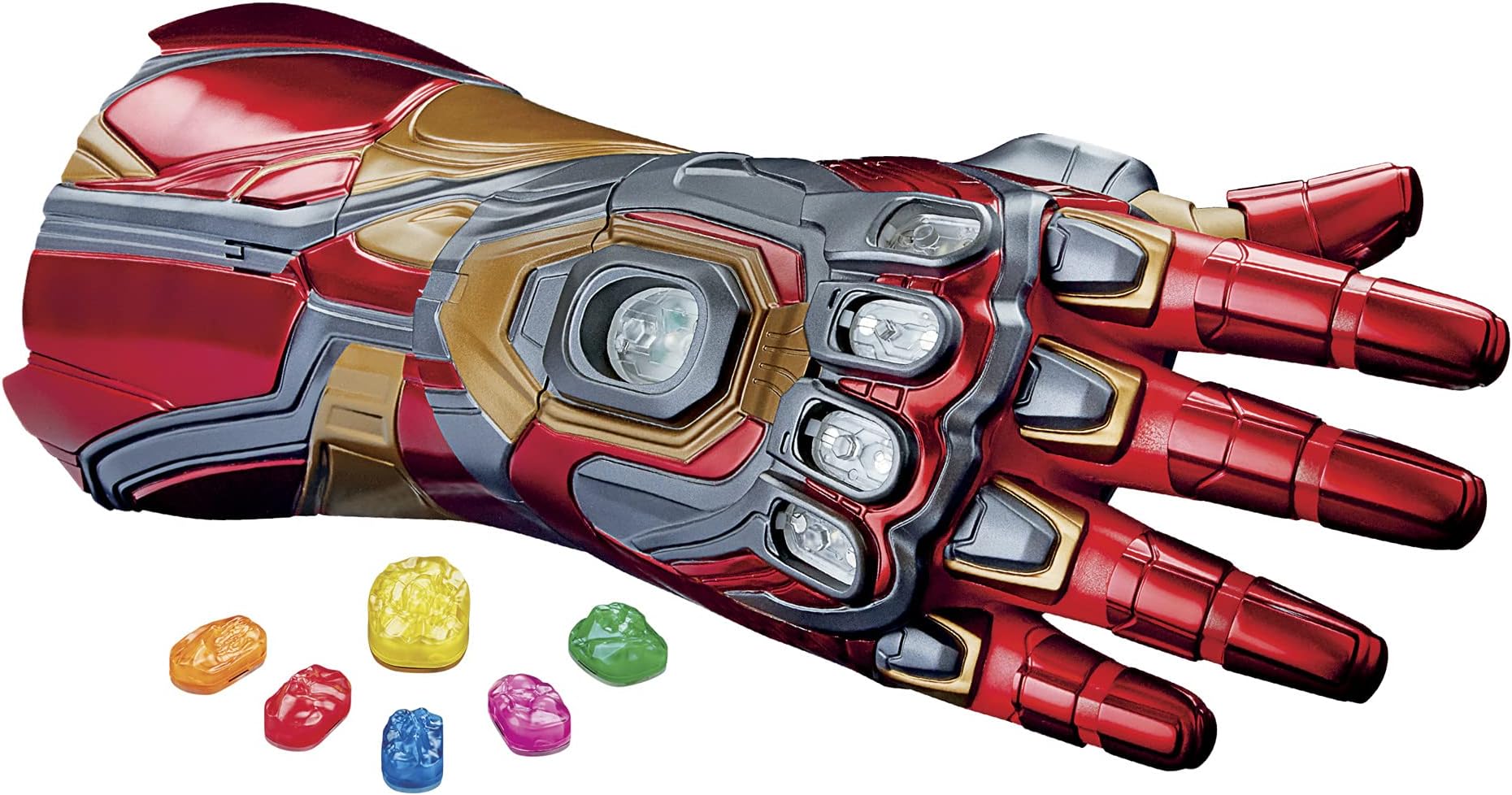 Avengers Kid Marvel Legends Series Iron Man Nano Gauntlet Articulated Electronic Fist With Lights, Authentic Movie Sounds And Removable Infinity Stones, Multi