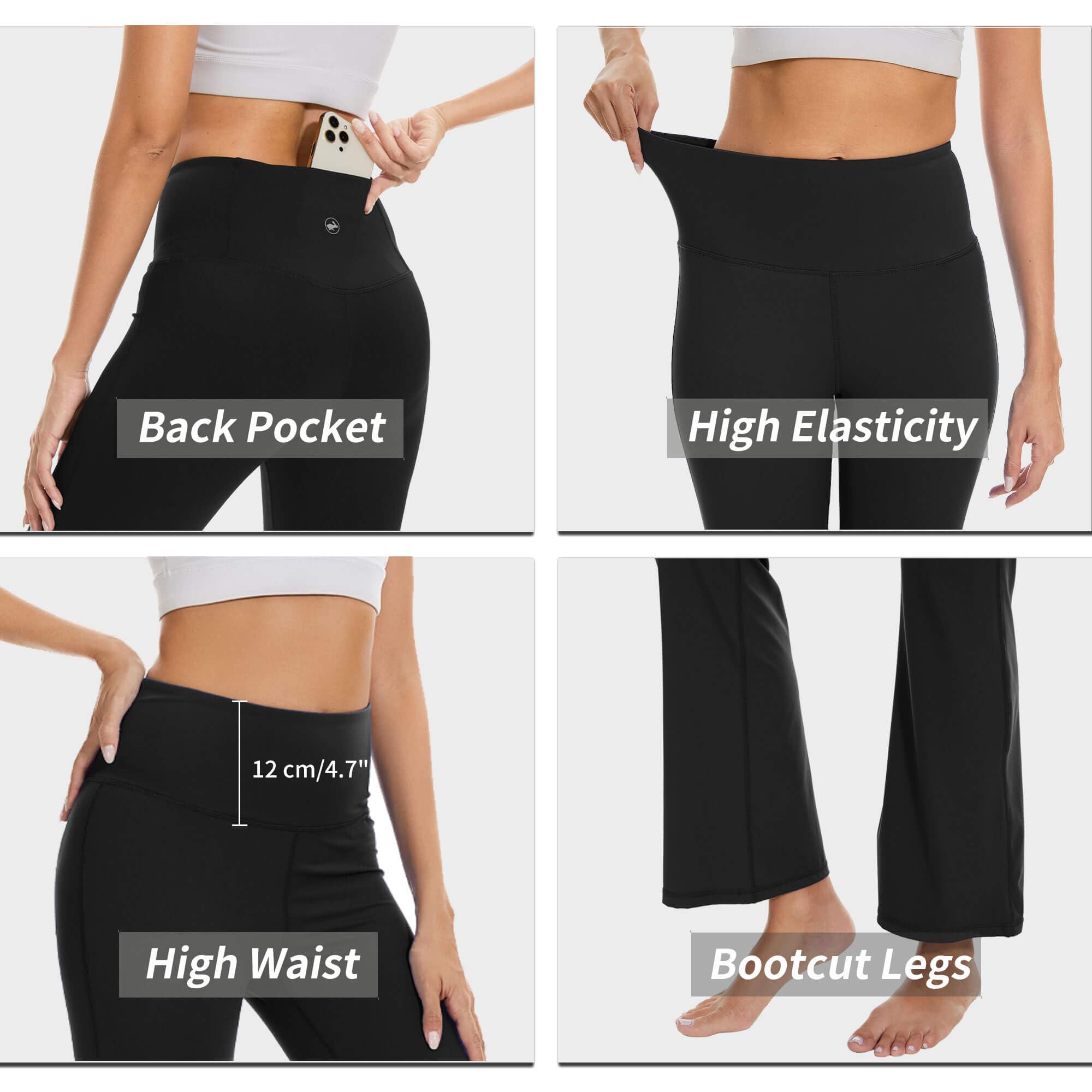 adorence Pantaloni Yoga Donna High Waist, Pantaloni a Zampa Donna Eleganti, Flare Leggings Elasticizzati per Fitness e Casual