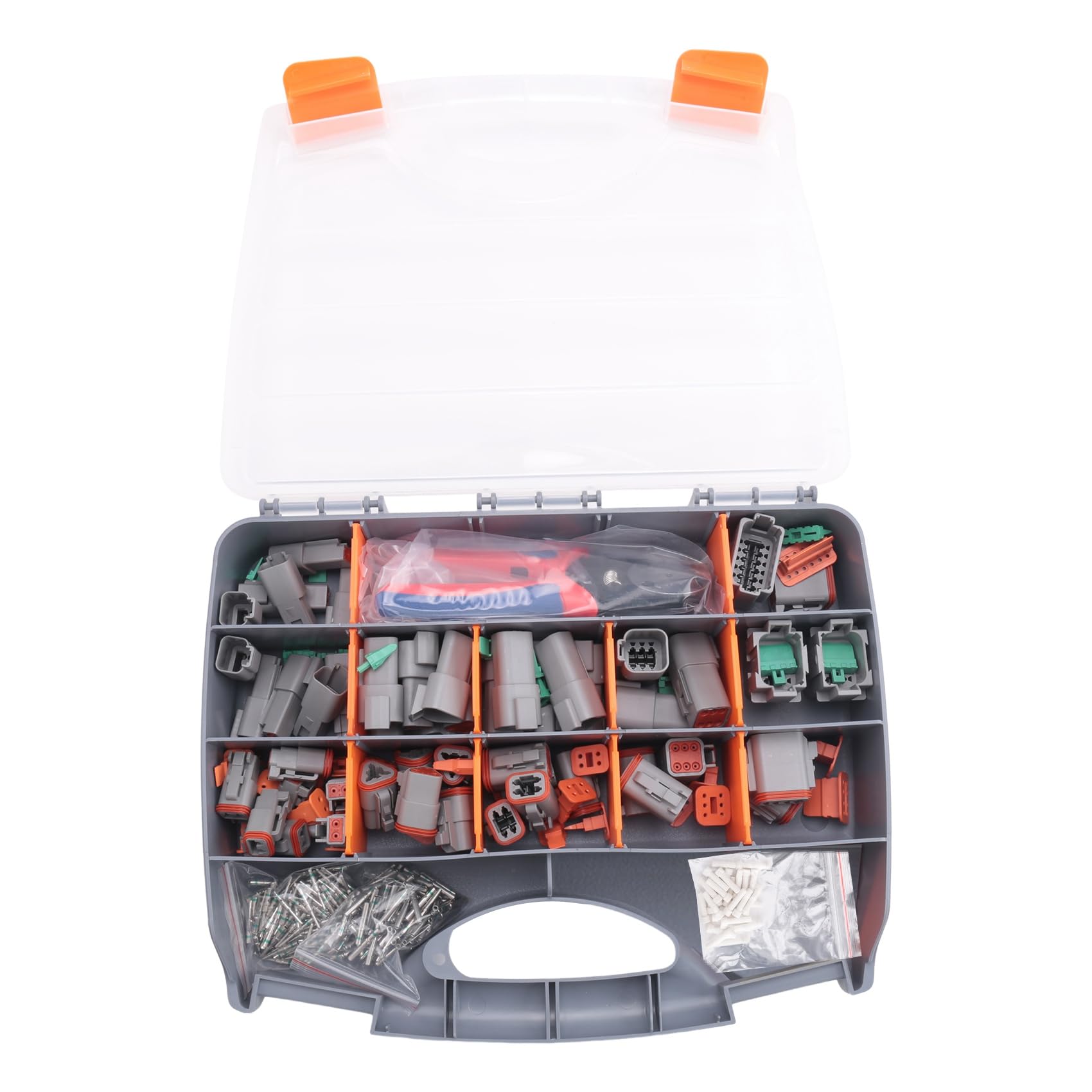 Juego de 338 conectores DT Alemán – Crimpadora para conectores de 2, 3, 4, 6 y 8 pines