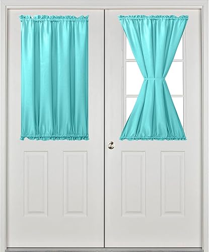 Miniatura 184 de Hiasan Cortinas para ventana de puerta delantera, bolsillo para barra, cortina de privacidad semitransparente para puerta francesa, 1 panel
