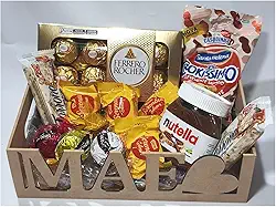 Cesta de Chocolates para Presente Mãe, Dia Das Mães, Aniversário Mãe
