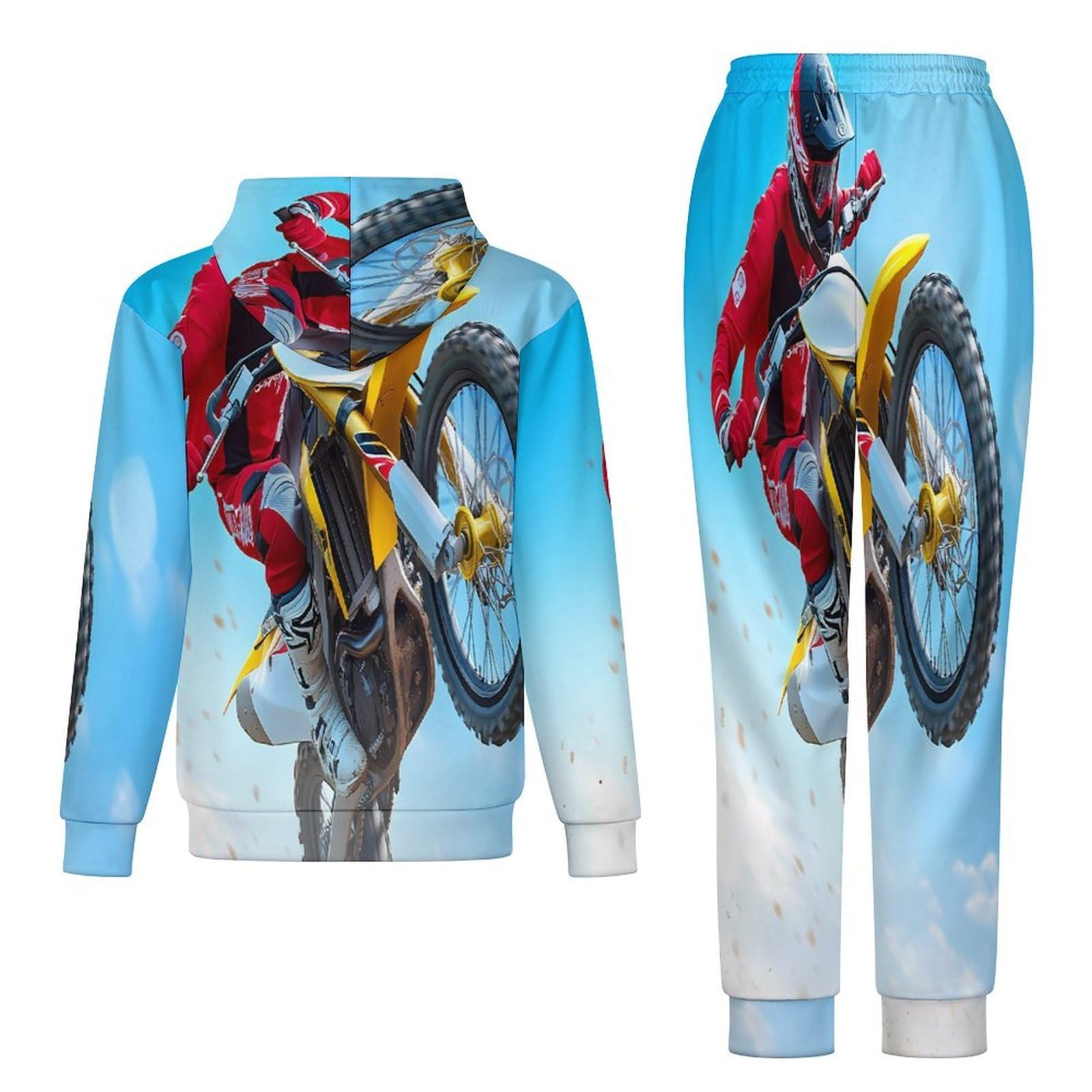 Motorsport Moto Tute per gli Uomini Manica Lunga Felpa Con Cappuccio E Pantaloni Della Tuta Joggers Set Moda Tute