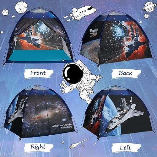 Miniatura 2 de Tienda de campaña para niños y niñas, transbordador espacial Atlantis con cúpula Hubble para regalo para niños, tienda de campaña desplegable para