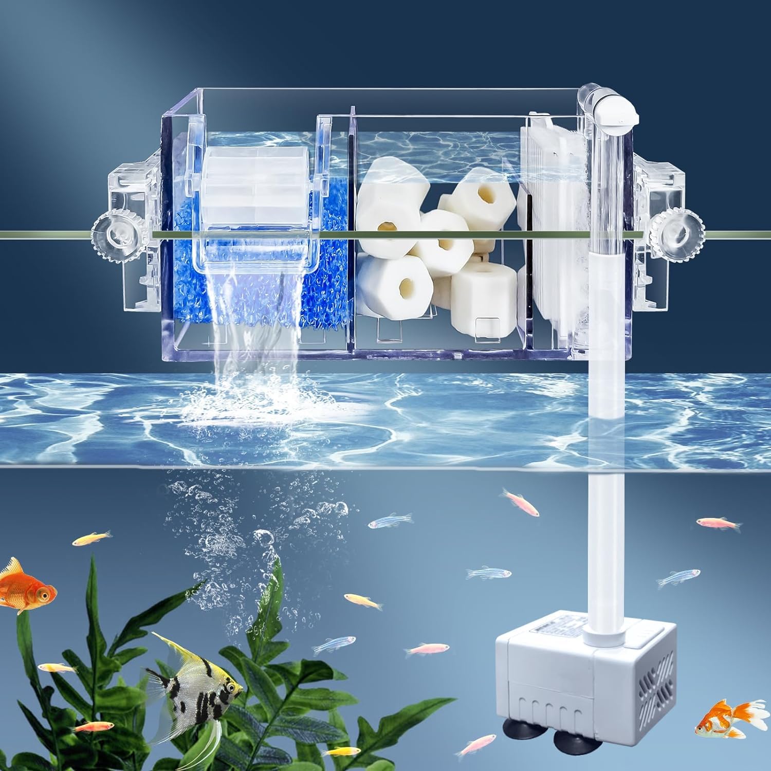See full amazon price history chart for ANIMAUX GD-15 Acrylic 2 Multi Layer TOP Filter with Pump, Filter PAD & BIO Wheel | Hang ON - Back & in-Tank Options with Adjustable Flow (Filter Media NOT Included) (5W | 300L/H) ANIMAUX GD-15 Acrylic 2 Multi Layer TOP Filter with Pump, Filter PAD & BIO Wheel | Hang ON - Back & in-Tank Options with Adjustable Flow (Filter Media NOT Included) (5W | 300L/H) (B0DDXT5JMZ) Amazon Price History, Amazon Price Tracker