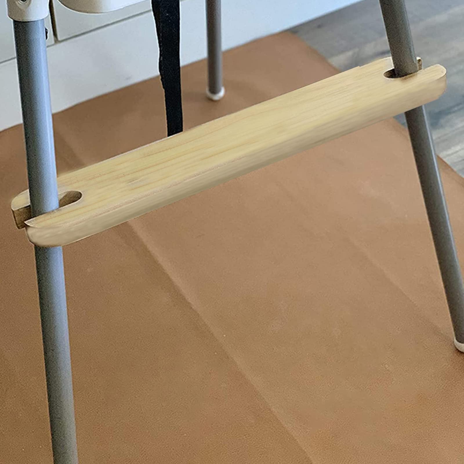 Reposapiés Antideslizante para Trona, Reposapiés Ajustable de Madera Natural con Anillos de Goma, Compatible con la Trona Antilop de IKEA