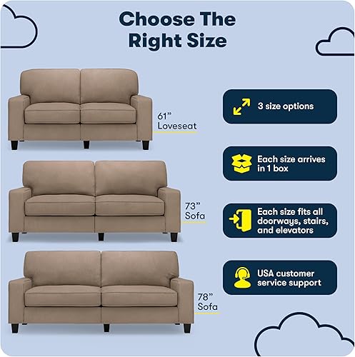 Miniatura 343 de Serta Palisades Sofás Tapizados para Sala, Sofá de Diseño Moderno, Tela, gris (Glacial Gray) gris (Glacial Gray),Beige,Marrón,Alforfón Beige,Marrón