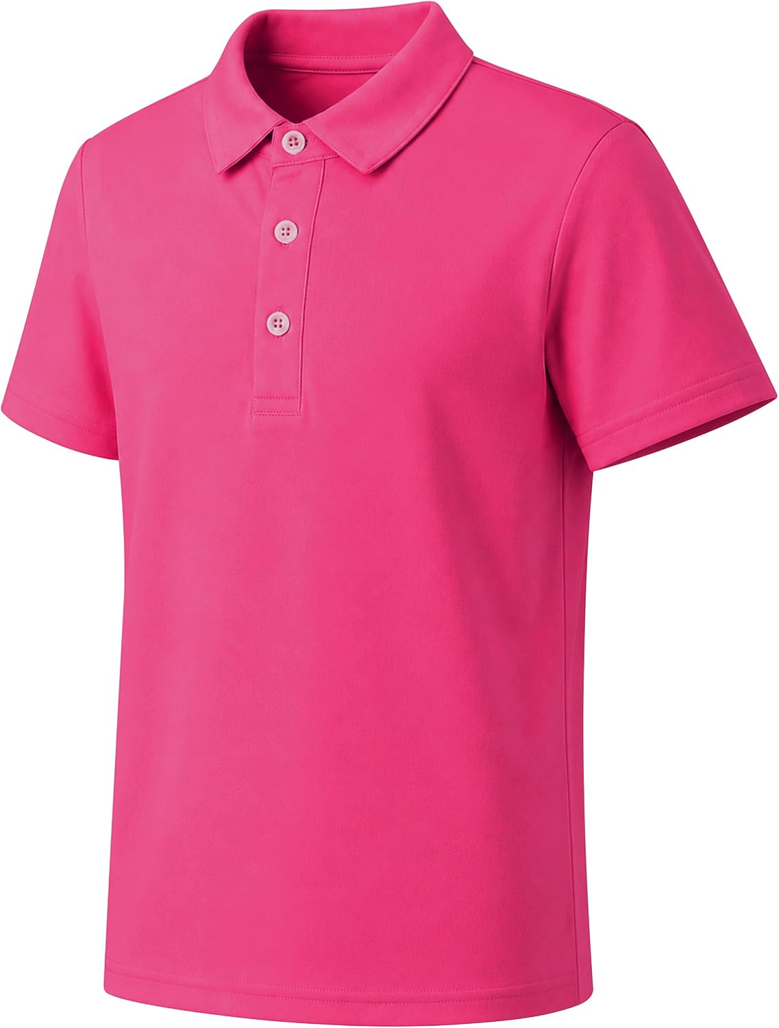 Boys' Performance Polo Shirts, Short Sleeve Golf Collared School Uniform Shirt for 2T-14 Years Toddler Kids Youth