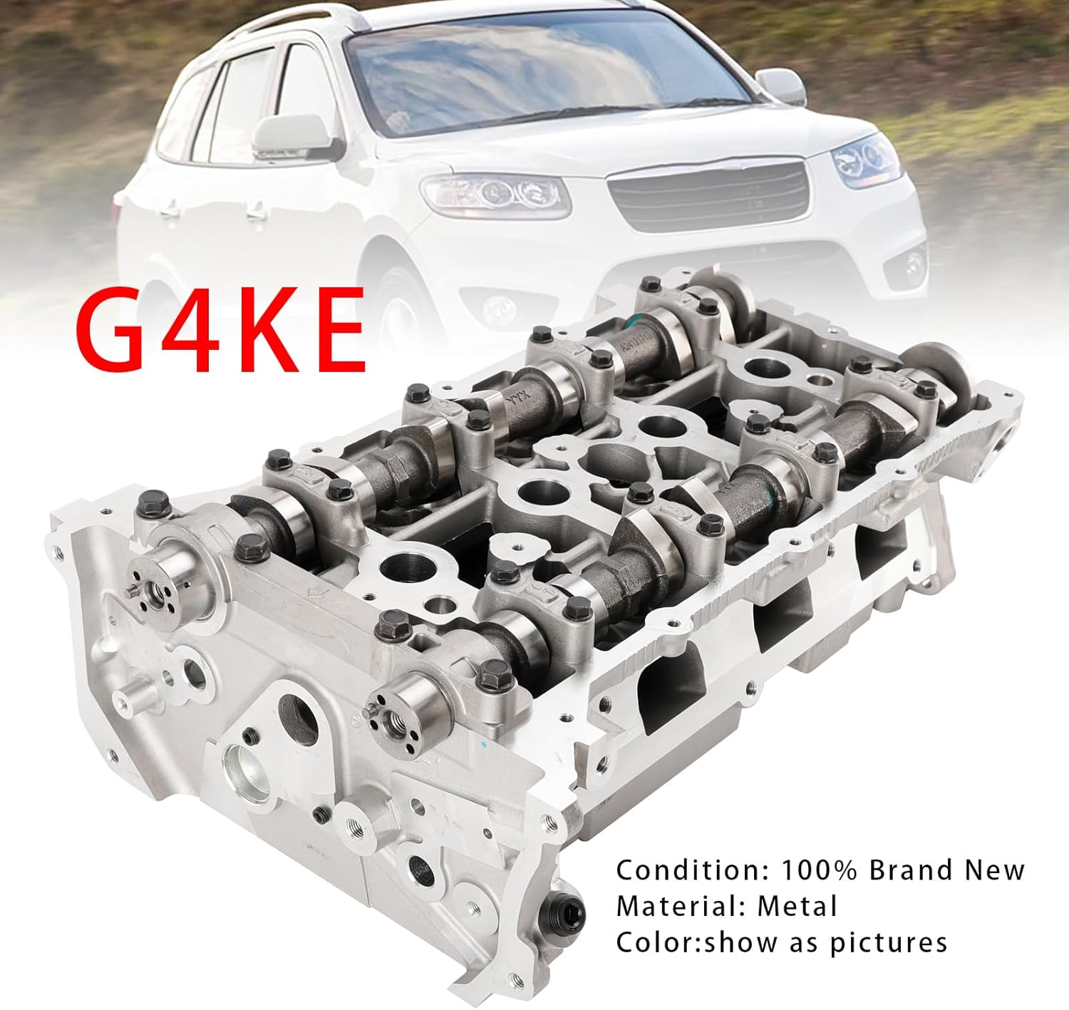 Areyourshop G4KE Engine Cylinder Head 2.4L For Hyundai Azera HG) 2013-16, Santa Fe/Tucson 2010-20, Sonata 2017-19, for Kia Cadenza 2009-19, Forte (TD) 2008-12, Sorento 2009-20, Sportage 2011-21