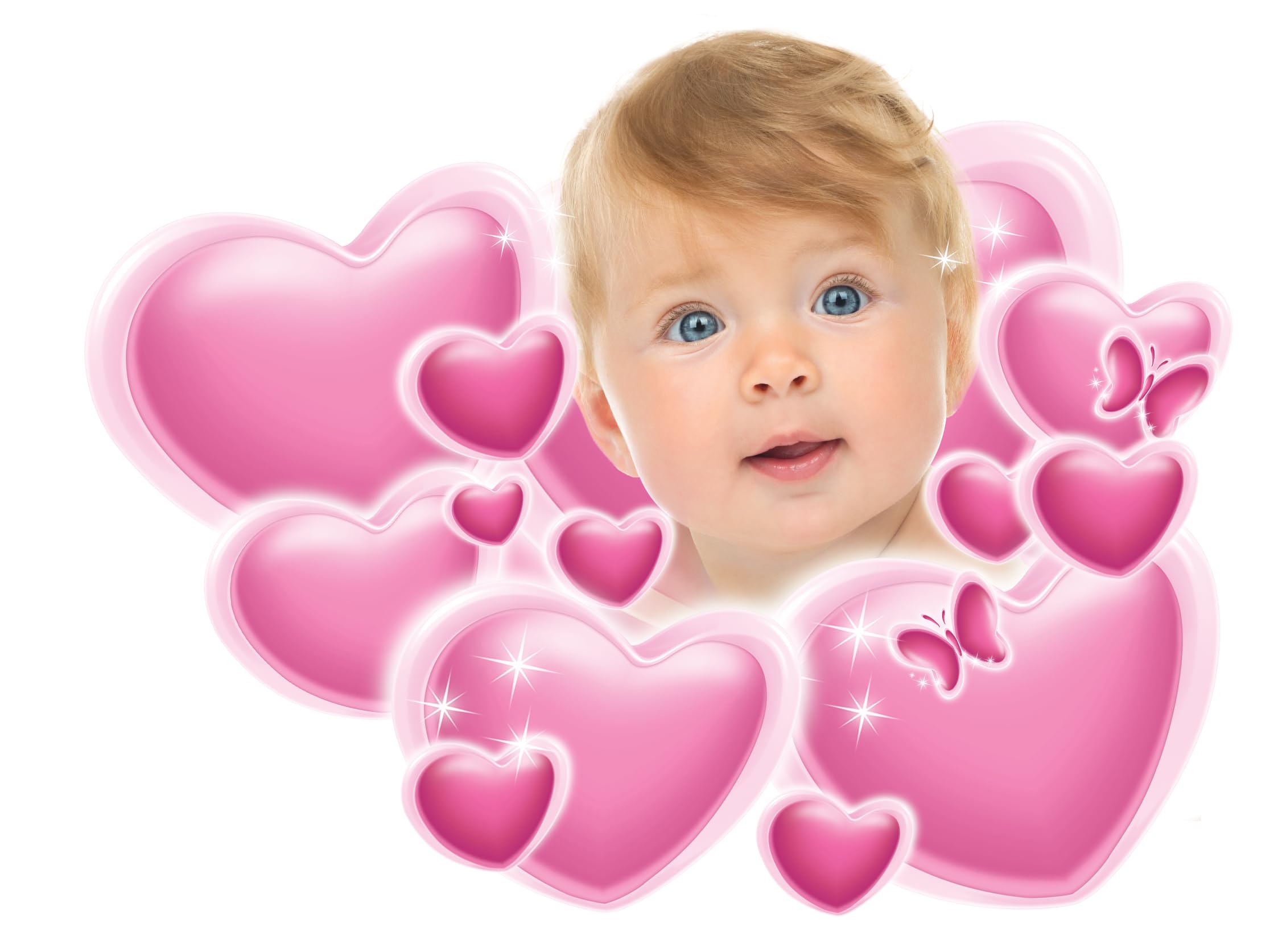 12-Inch Realistic Baby Doll- Blue Eyes, Soft Cuddly Body & Removable Pink Outfit, Purple Headband,Includes Feeding Accessories, Toys for Girls Ages 3 & Up, Baby Doll Playset