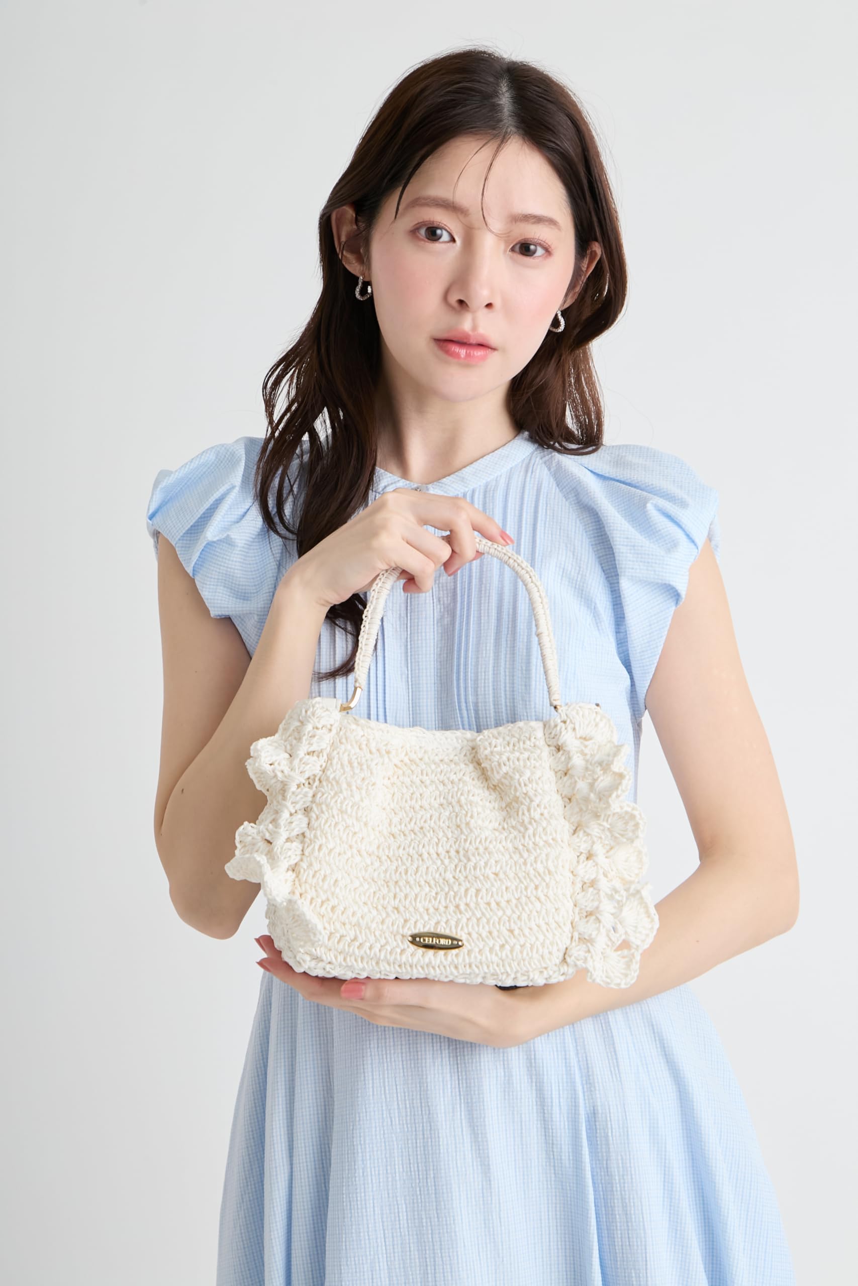 Amazon | [セルフォード] かぎ編みペーパーフリルバッグ CWGB262514 