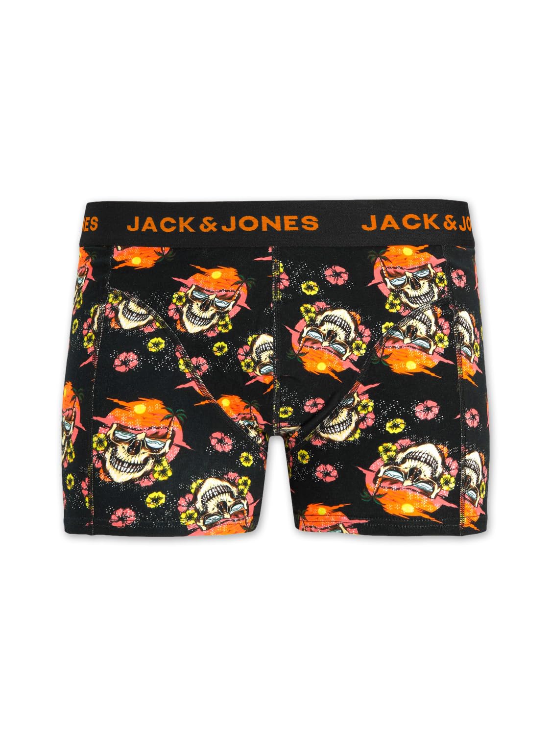 JACK & JONES 12204864 - Confezione di 5 mutande boxer da uomo, colore bianco, nero, blu e grigio, L