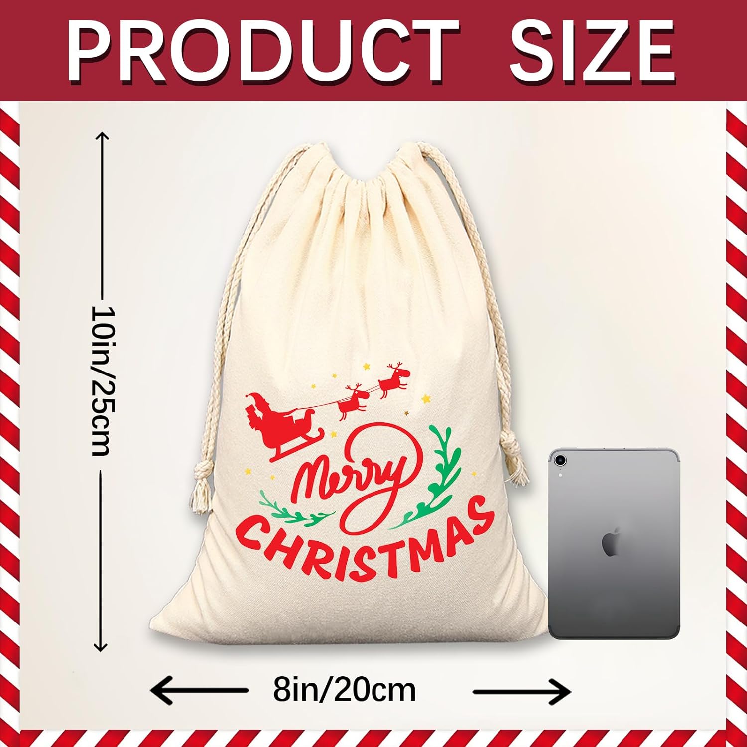 10 PCS Sublimation blank drawstring bag Reusable canvas Heat Press DIY crafts Party Wedding Christmas storage Home party art supplies - Image 2