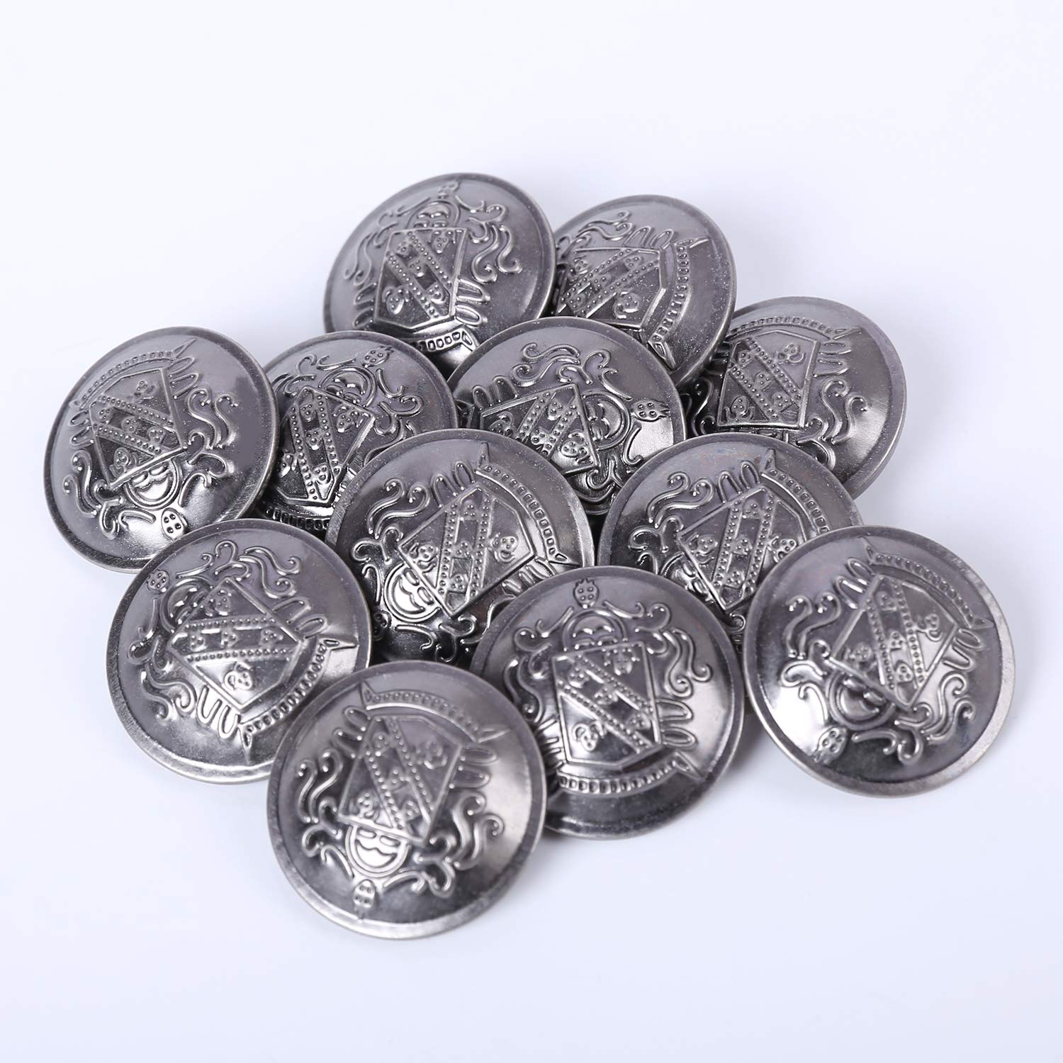 10 Pezzi Bottoni Vintage In Metallo Bottoni Rotondi,bottoni Decorativi, bottoni Cappotto Decorativi Donna Con Gambo Bottoni Per Cucito Fai Da Camicia, Giacca-I-28mm