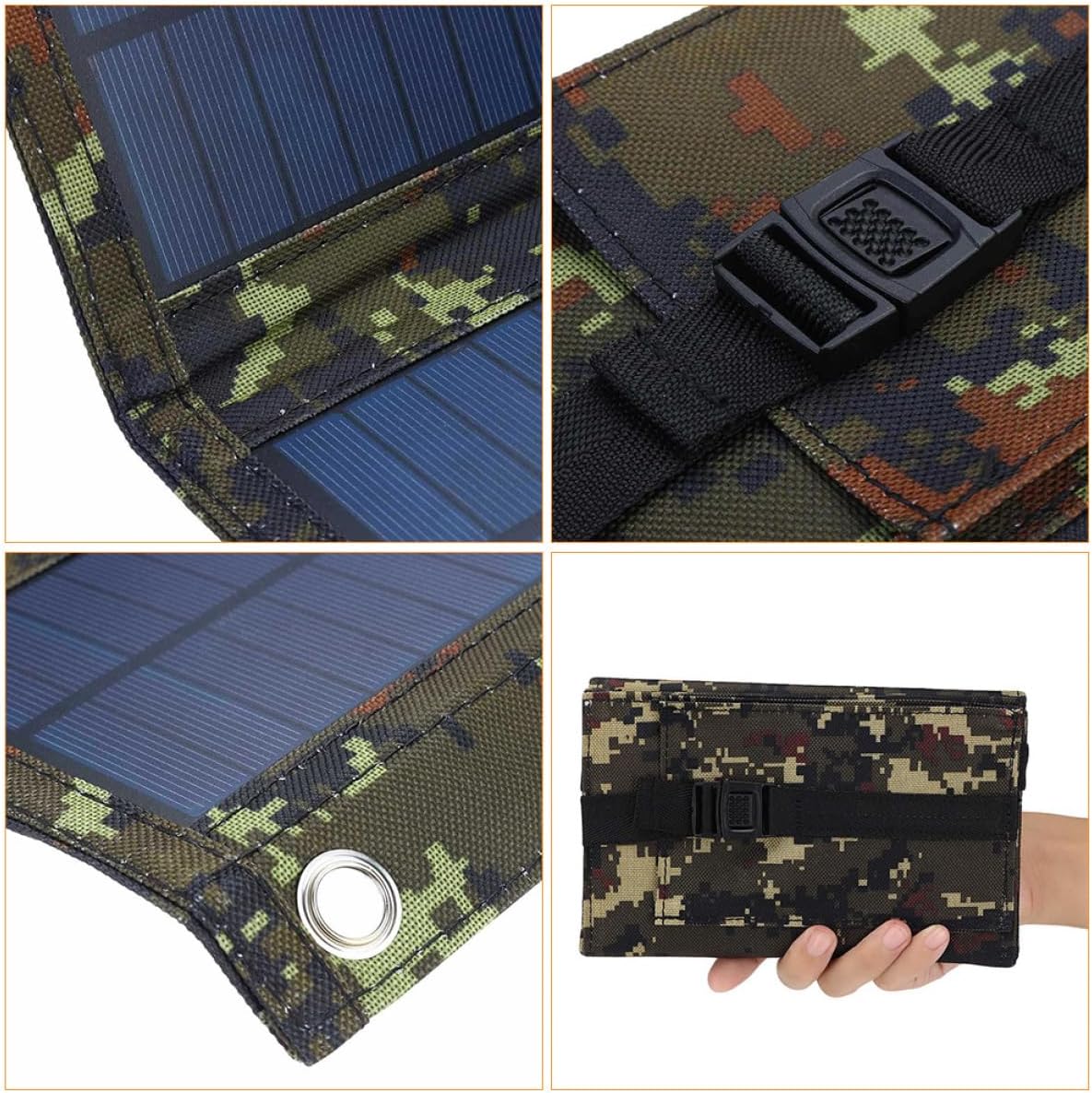 Happyyami 1Set Outdoor Solar Panel Charger Portable Solar Charging Equipment for Camping and Outdoor Activities High Efficiency Lightweight Durable Design