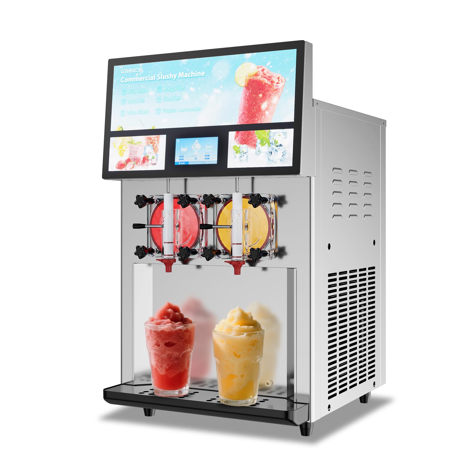 Photo 1 of ***UPDATED 5/30*** Slushy Machine Dual Tank 18 Minute First Batch 6.4 Gals Capacity Slushie Machine 6-9.5 Gallons Per Hour High Output 1800W Margarita Machine for Bars Restaurants Pool Party Catering Events Business CRATE JUST OPEN FOR PROCESS BRAND NEW I