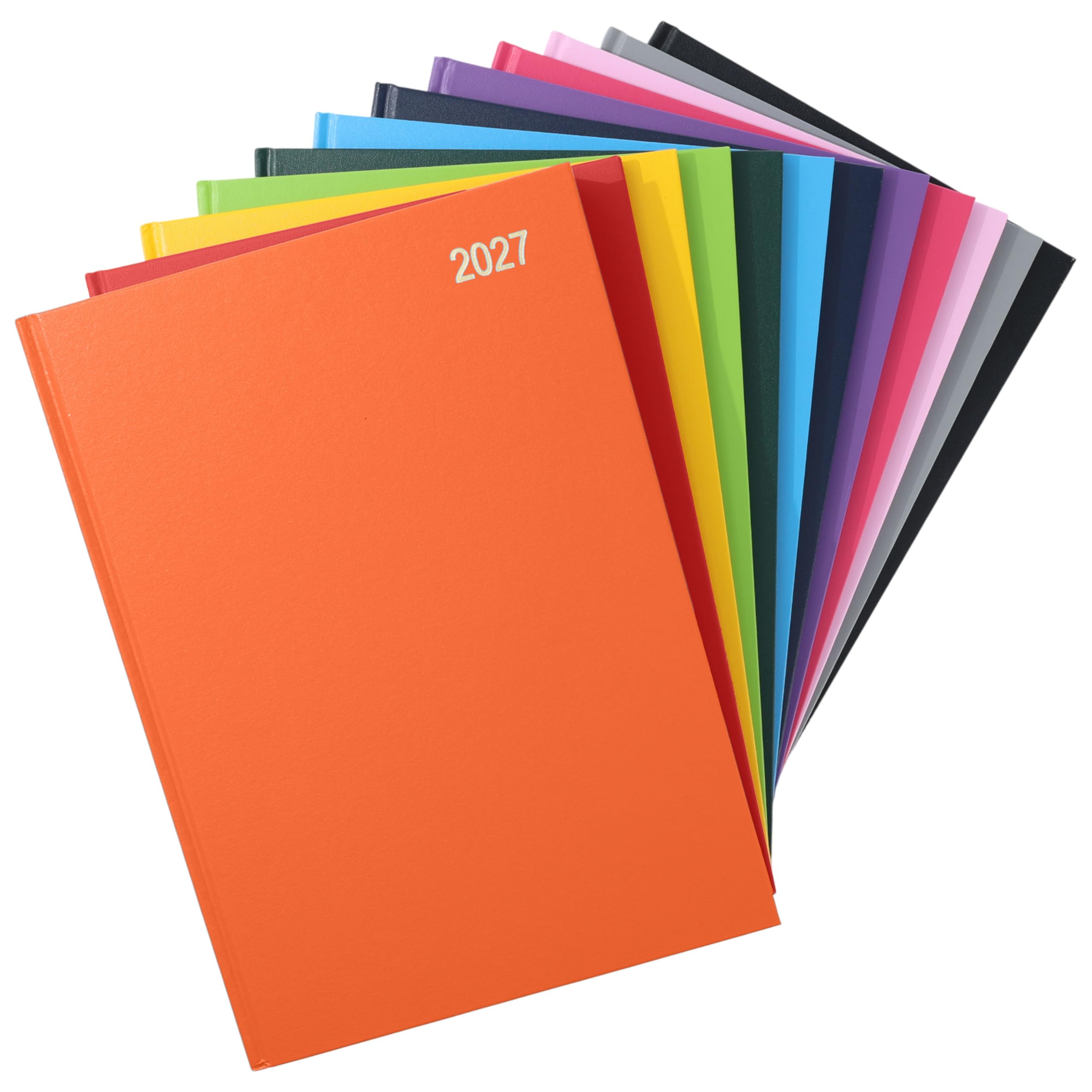 Agenda 2023, A4, 2 páginas por día, agenda académica, organizador personal, para oficina, trabajo, escuela, profesores, tapa dura con marcador de cinta, color naranja (idioma español no garantizado)