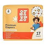Hello Bello Diapers, Size 6 (35 lbs) Wild Cats, 17 Count of Premium Disposable Baby Diapers, Hypoallergenic with Soft, Cloth-Like Feel