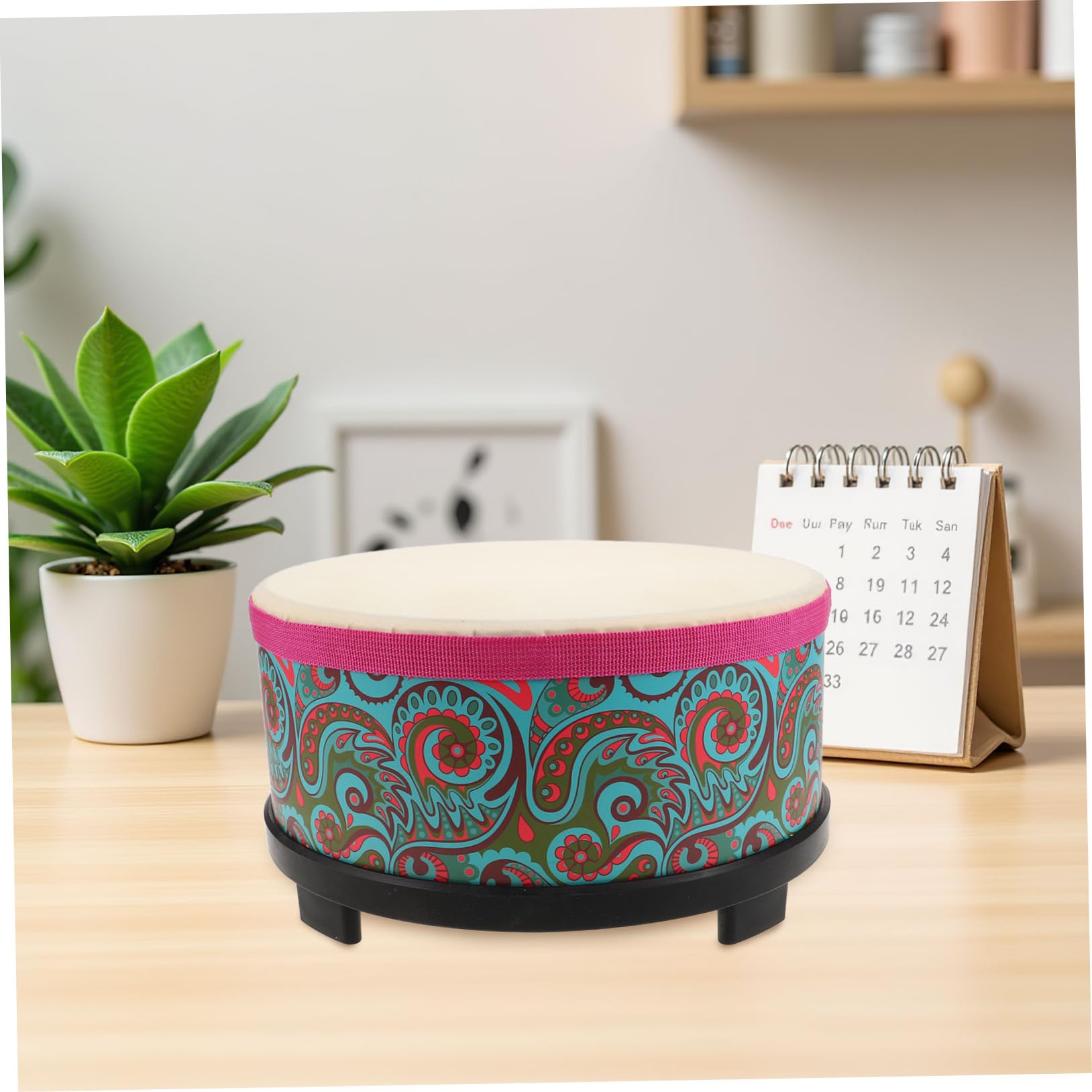 TOYANDONA Instrumento de Percusión Infantil de Madera con Diseño Floral, para Niños, Fomenta Ritmo y Coordinación en Juegos Casuales y Actividades Escolares