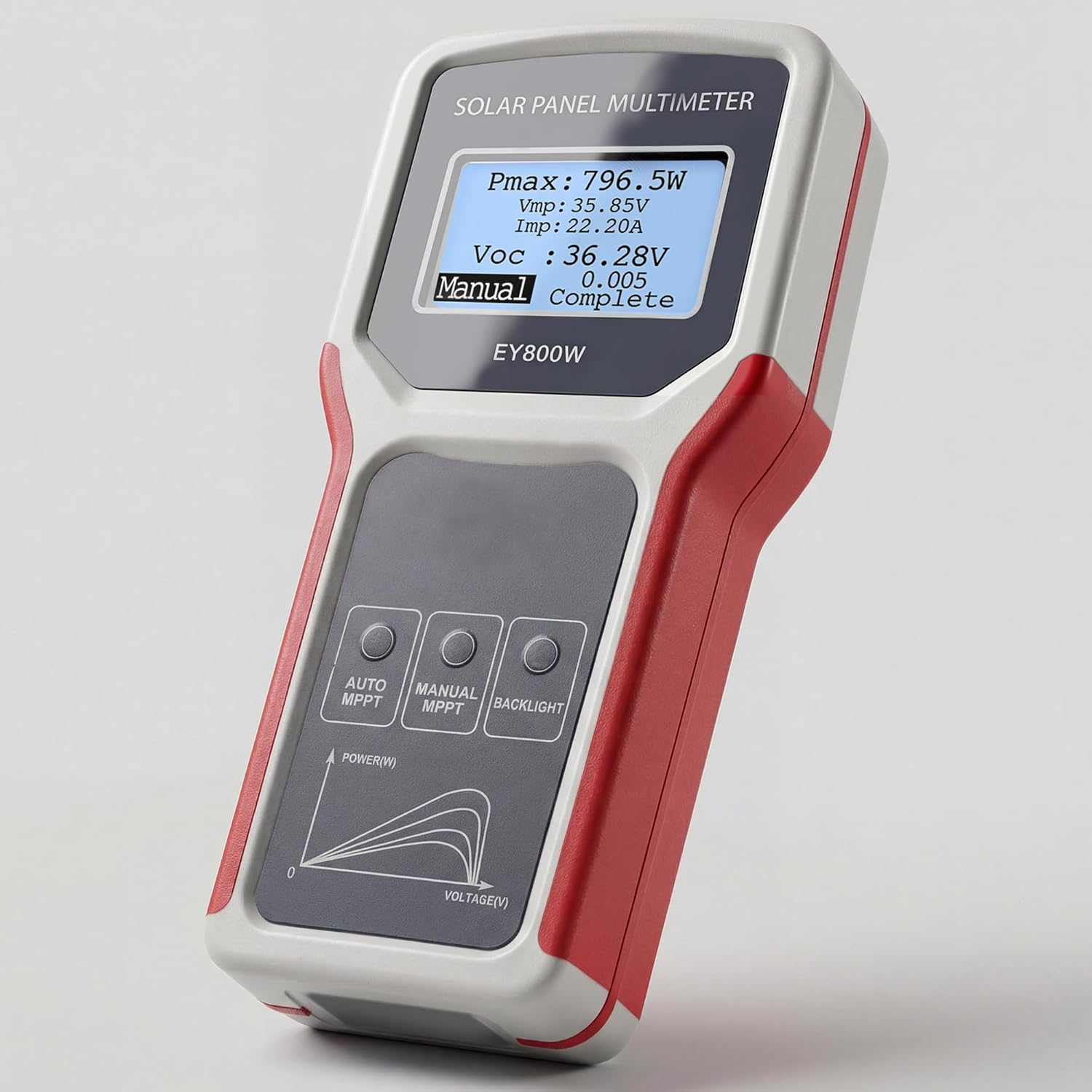 Solar Panel Tester/EY800W Solar Panel Meter/PV Testing Instrument Ultra Open Circuit Voltage Auto/Manual MPPT Clear LCD