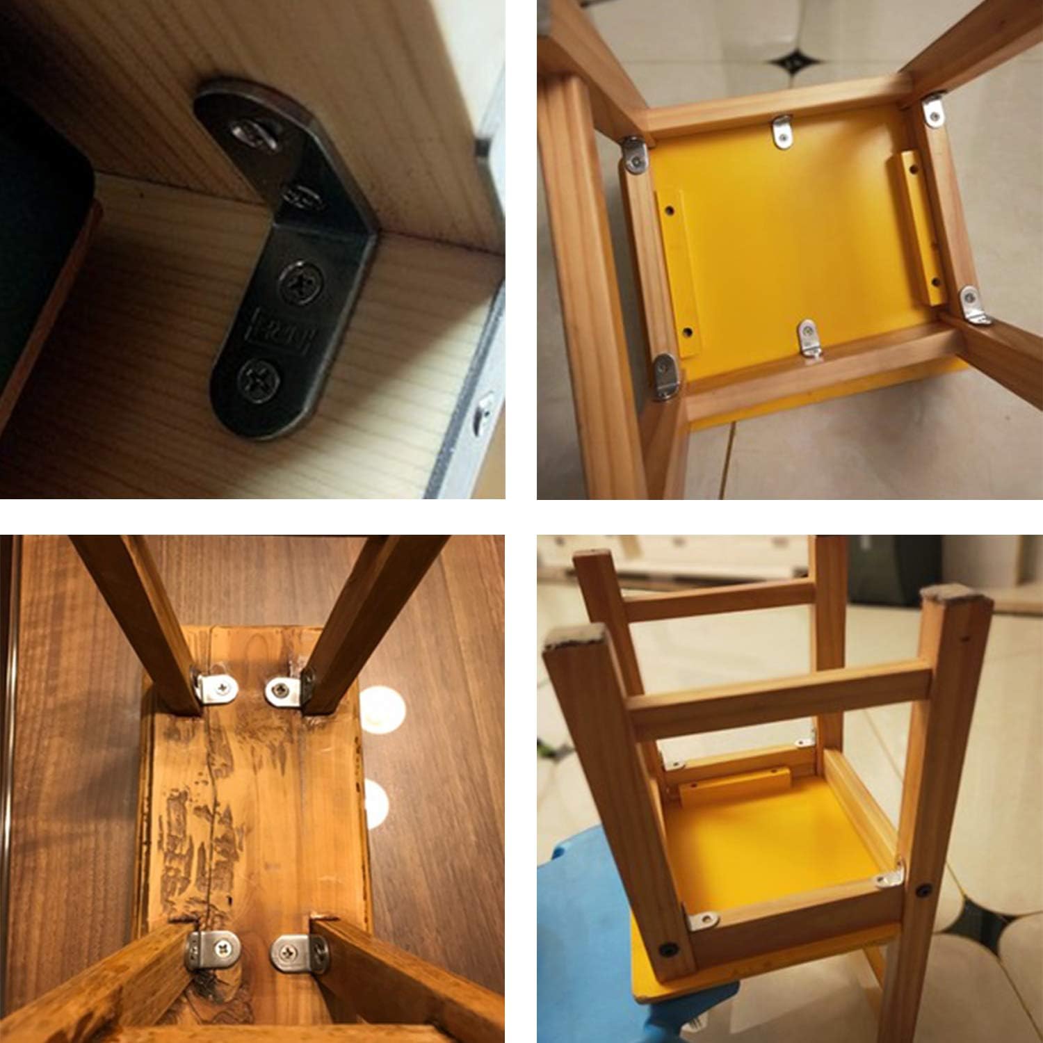 Crаzу Dеаlѕ Dviocnd 20 Pieces Stainless Steel Corner Braces (20x20mm + 40x40mm), L Shaped Corner Fastener Joint Right Angle Support Bracket, 60 Pieces Screws Included