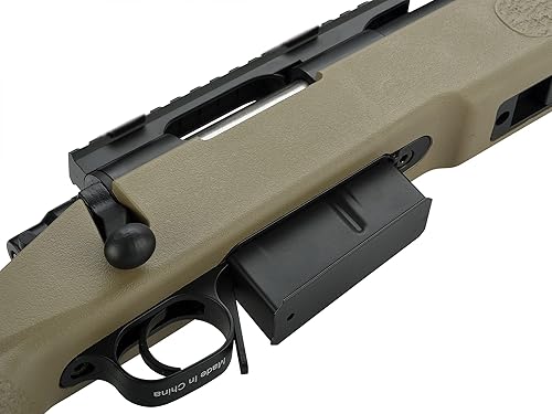 Miniatura 4 de Evike Airsoft - Rifle de Airsoft ProShop PDI personalizado actualizado USMC M40A5 de acción de ciclismo (modelo: bronceado/pistola solamente)