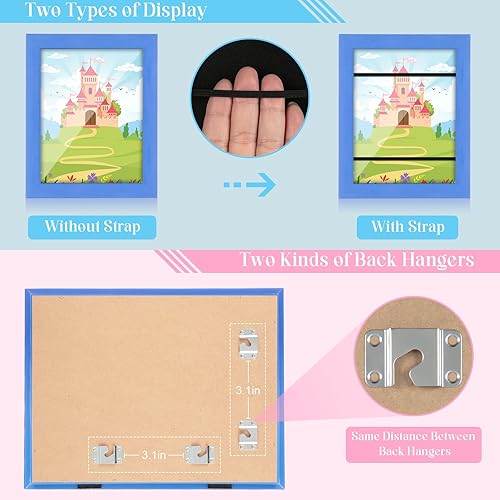 Miniatura 170 de [Paquete de 2] Marcos de arte para niños, marcos de arte para niños, de 8.5 x 11 pulgadas, con apertura frontal, intercambiables, marco de Crema