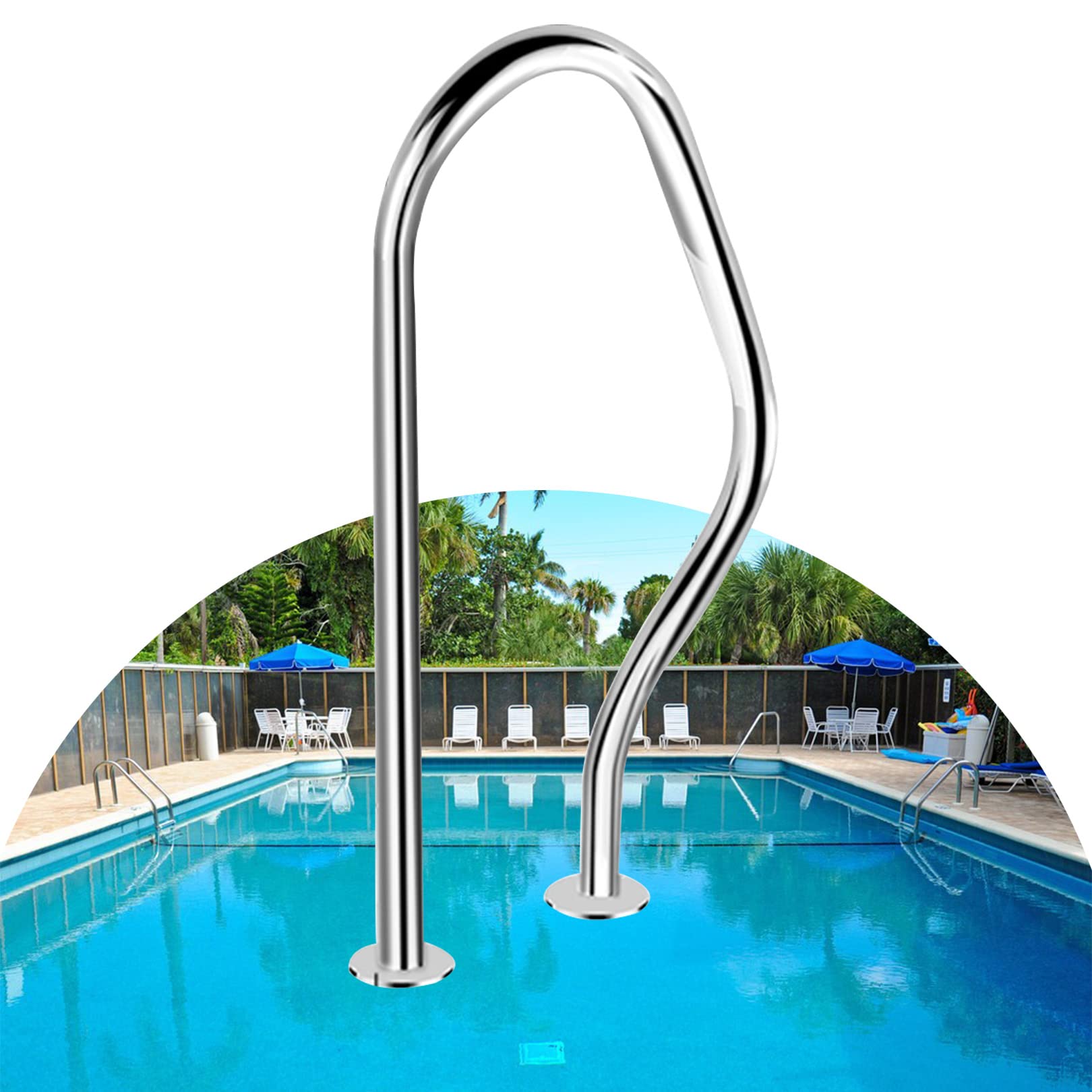 Buy Swimming Pool Handrail Flange Quick 04 Stainless Steel Swimming
