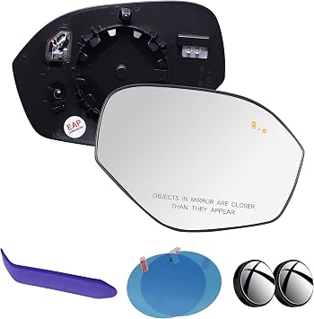 EAP Passenger Side Mirror Glass Compatible with Lincoln Corsair 2020-2026, Heated With Blind Spot, LJ7Z17K707A