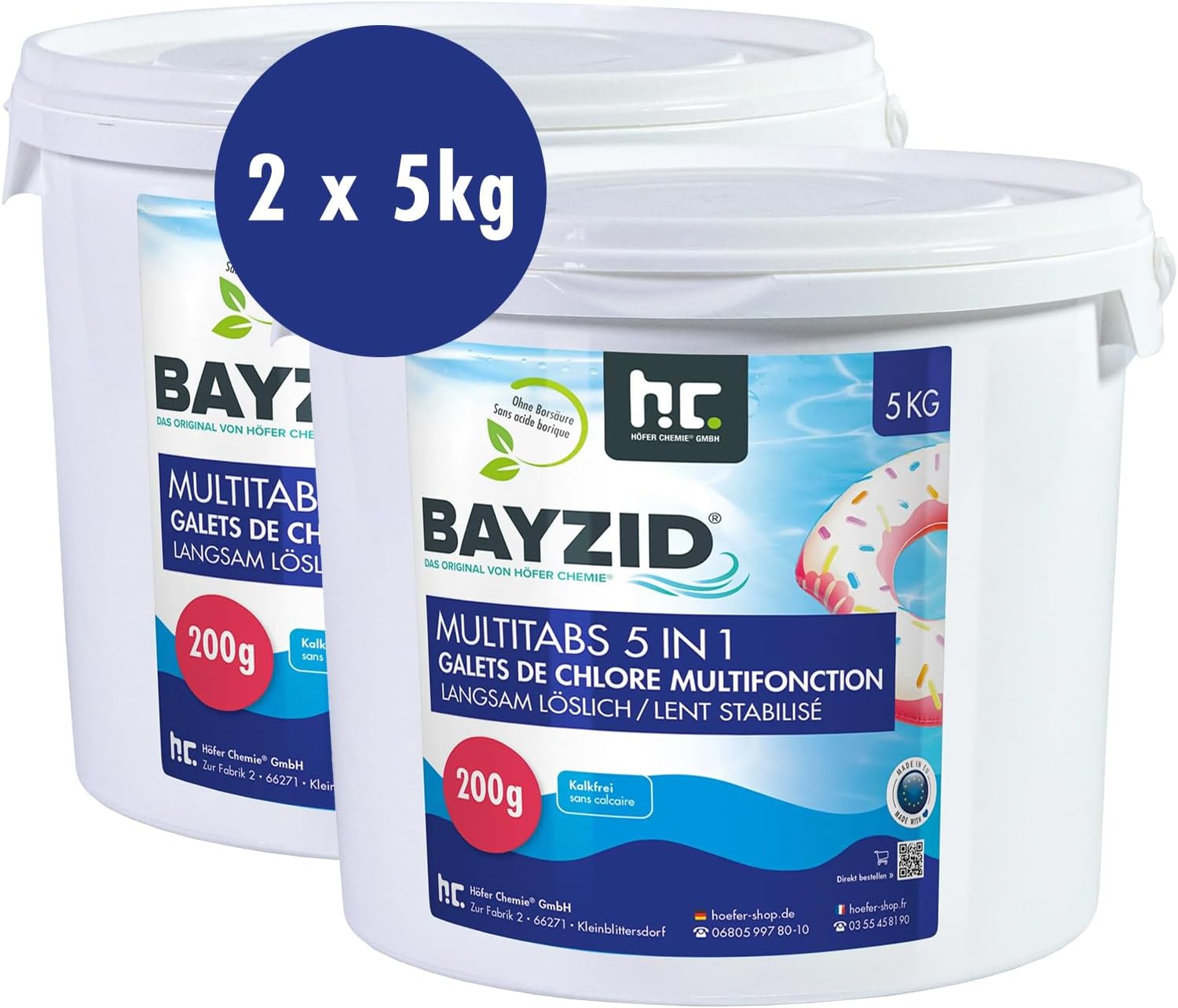 BAYZID Poolclear Höfer Chemie 6x1L - Éliminateur Turbidité Piscine Non Moussant Pour Cartouches Et Boules Filtrantes