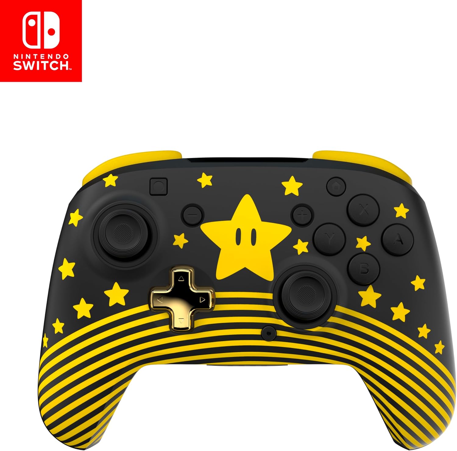 Turtle Beach Rematch Super Mario Star Controller da gaming wireless per Nintendo Switch, Switch Lite e Switch - Modello OLED Funziona anche con Nintendo Switch 2 - Pulsante C non disponibile