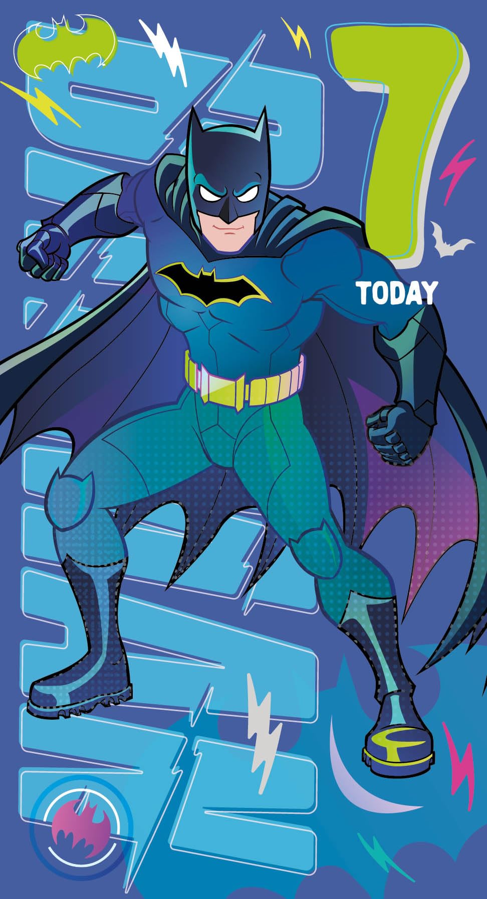 WB - BATMAN BIRTHDAY CARD AGE 7