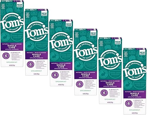 Toms de Maine pasta dental wholecare pepperment 6unidades 4.7oz