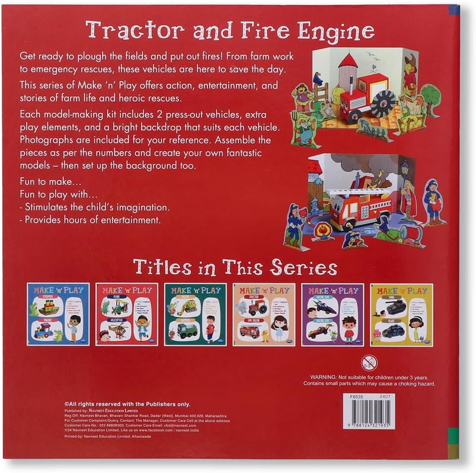 Navneet Make 'N' Play-Tractor&Fire Engine,Adult,Multicolor