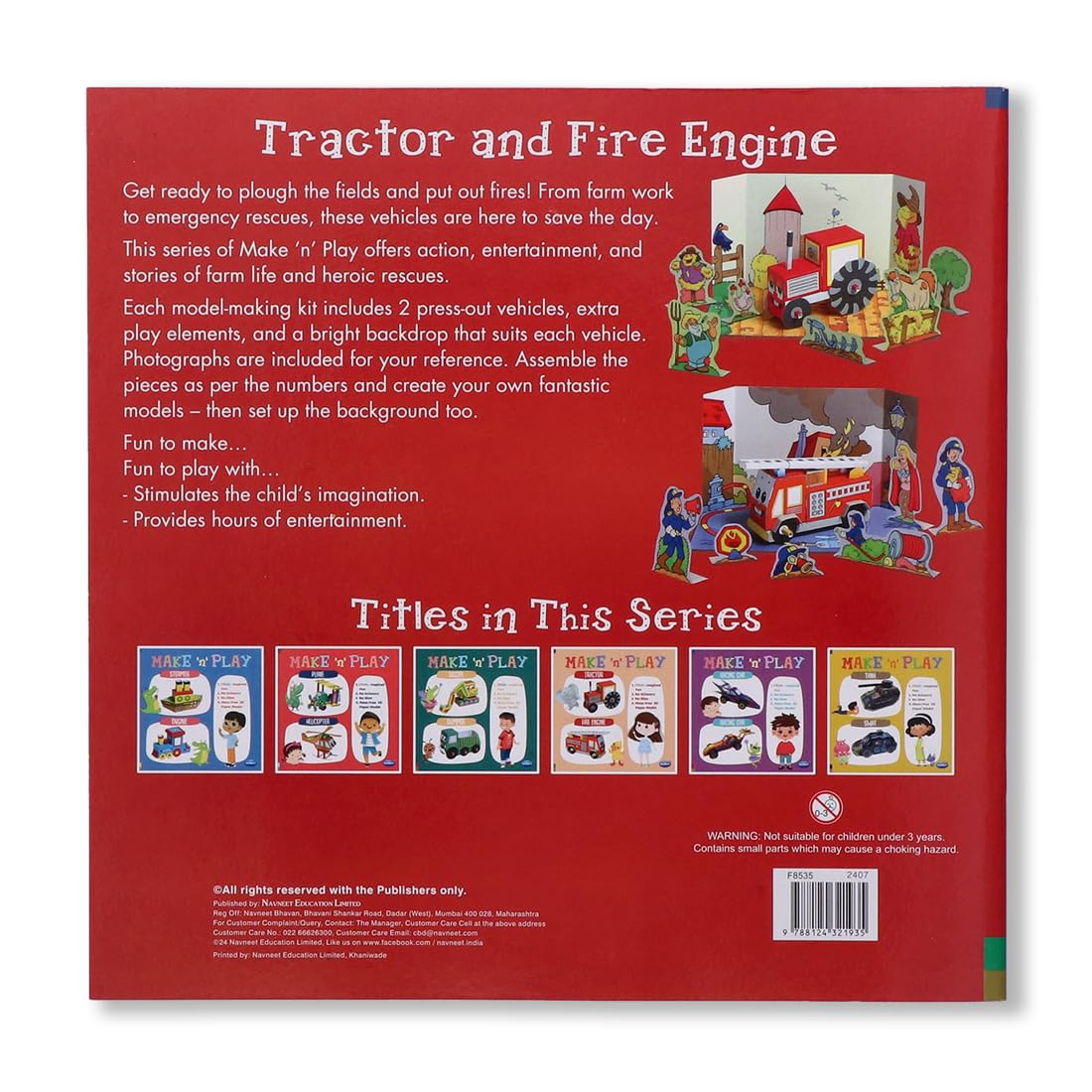 Navneet Make 'N' Play-Tractor&Fire Engine,Adult,Multicolor