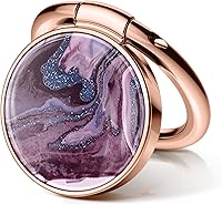 Vista 14 de GVIEWIN Soporte de anillo para teléfono celular con purpurina, soporte metálico con agarre, rotación de 360°, compatible con iPhone 17/16/15/14/Pro