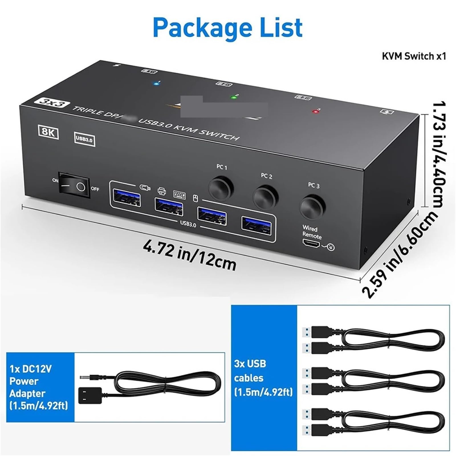 Amazon.com: Y0S3QZ1 KVM303DH KVM Switcher HDMI-Compatible 3 in 3