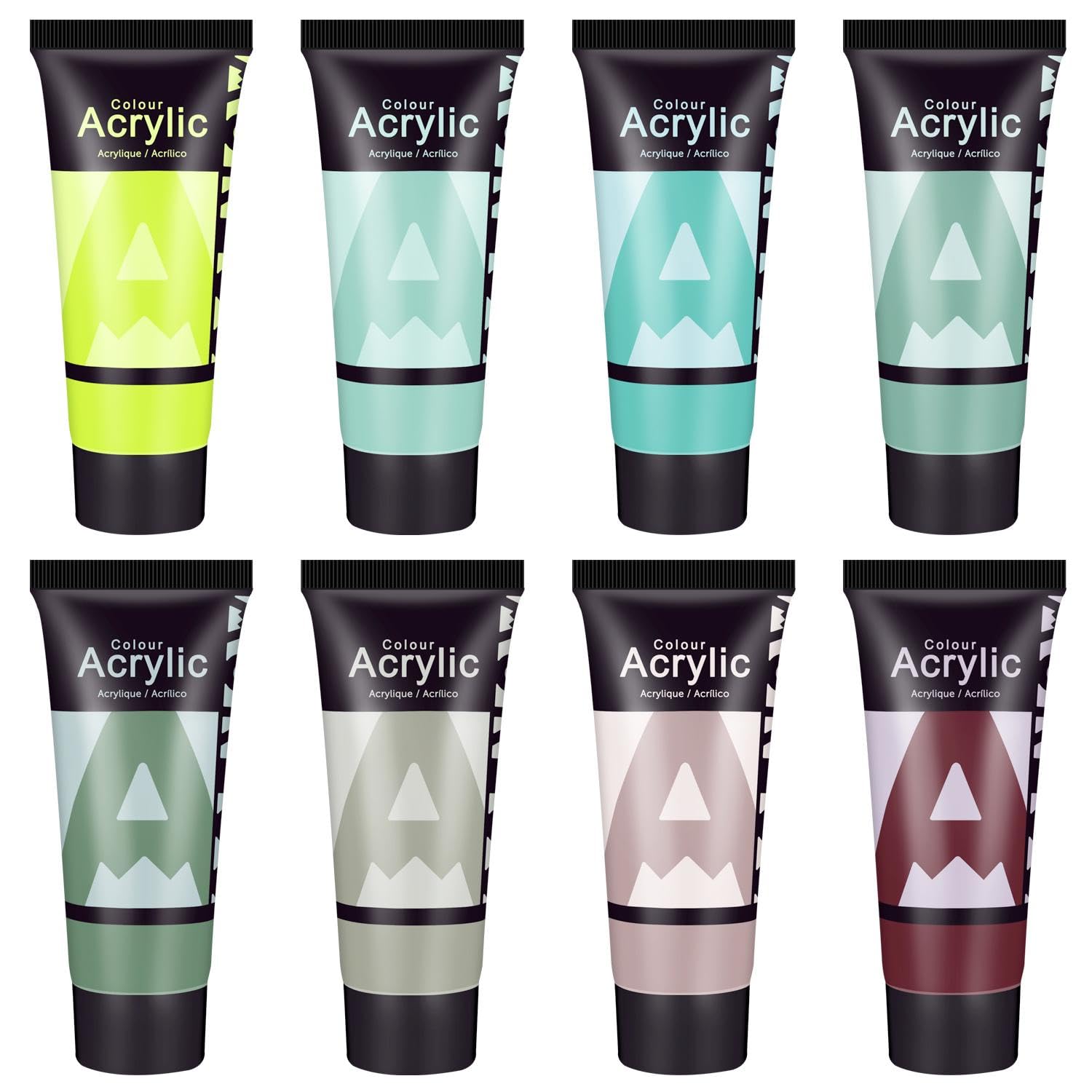 AUREUO Green Acrylic Paint Set