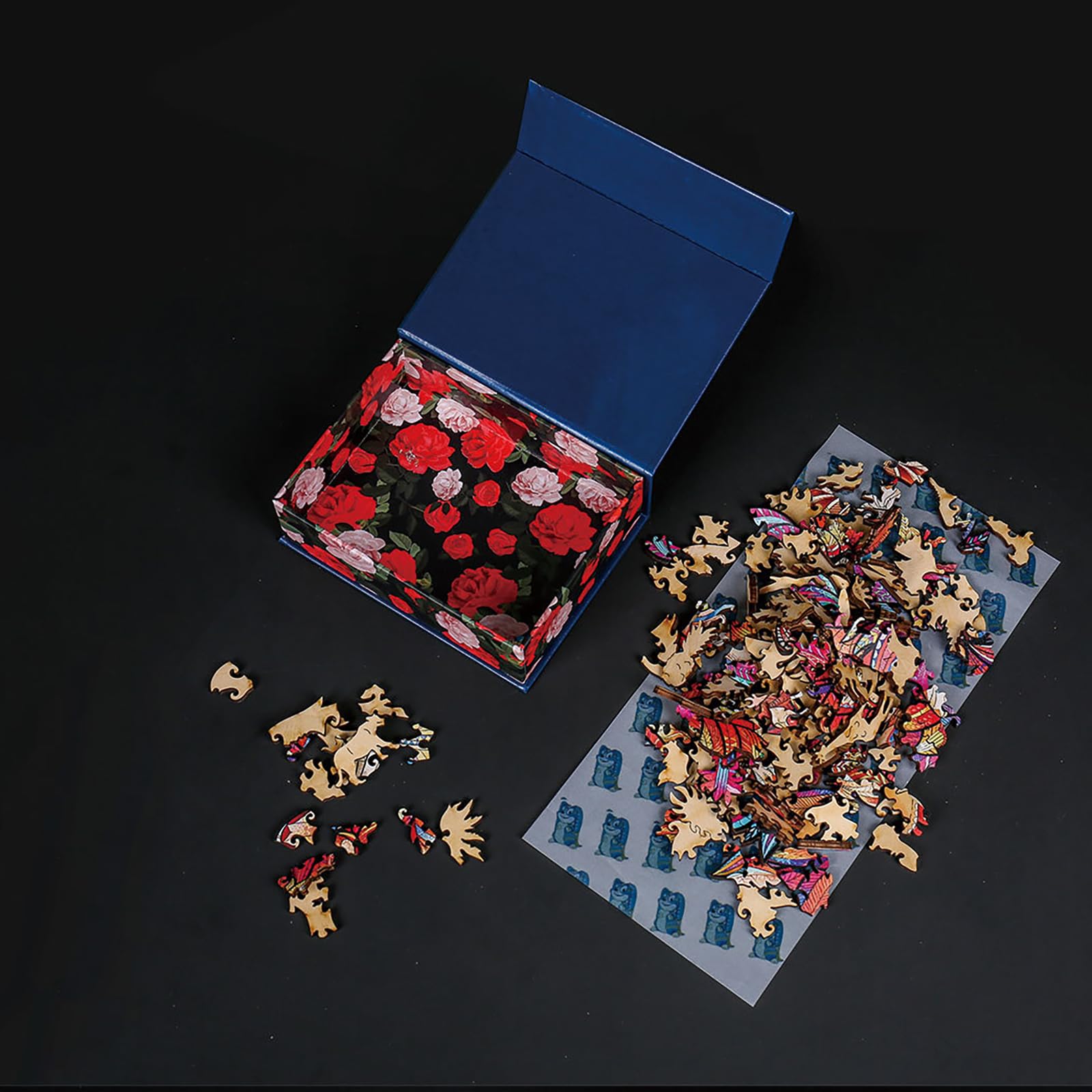 Puzzle In Legno Per Adulti 166 Pezzi - Forma Di Drago Con Gemme, Design Irregolare, Regalo Artistico In Scatola Di Legno