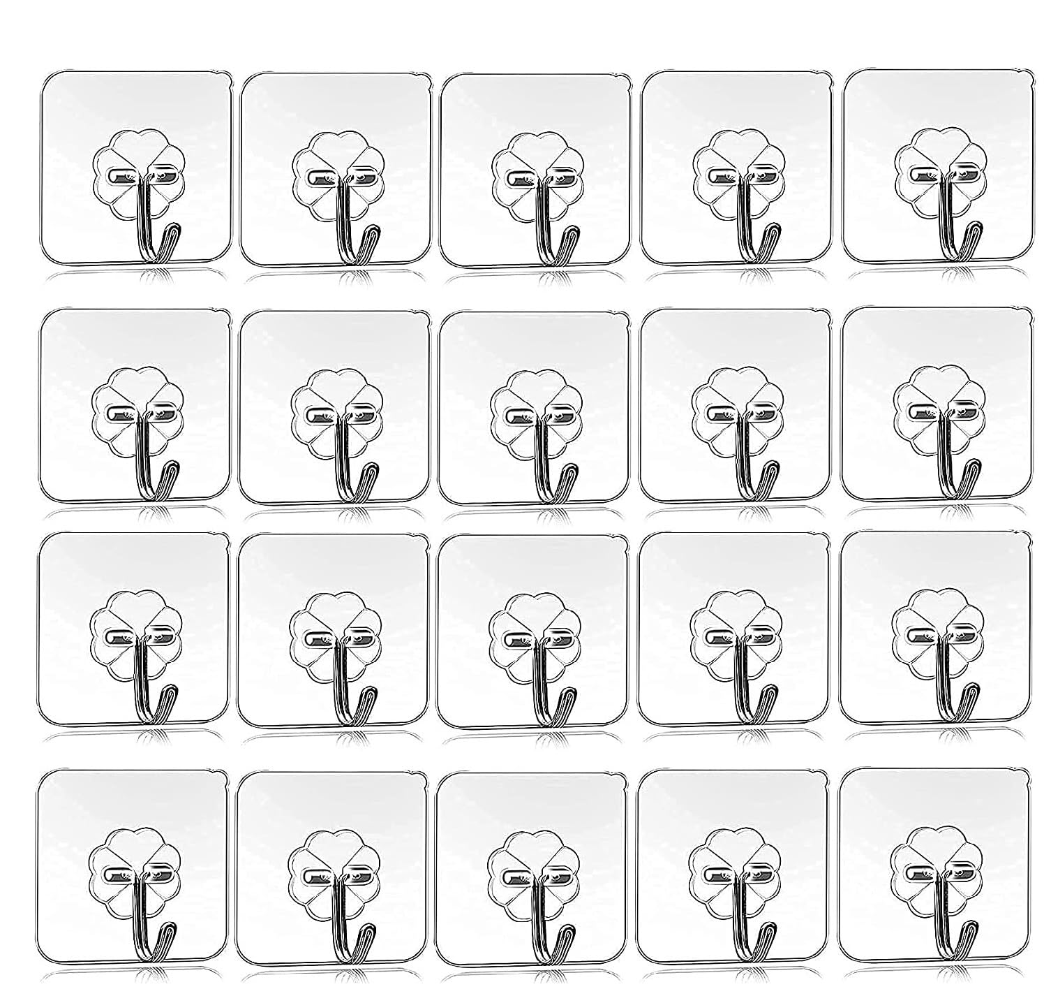 SHALVI Adhesive Hooks - No Drill Wall Hangers -10 SHALVI Adhesive Hooks - No Drill Wall Hangers -10