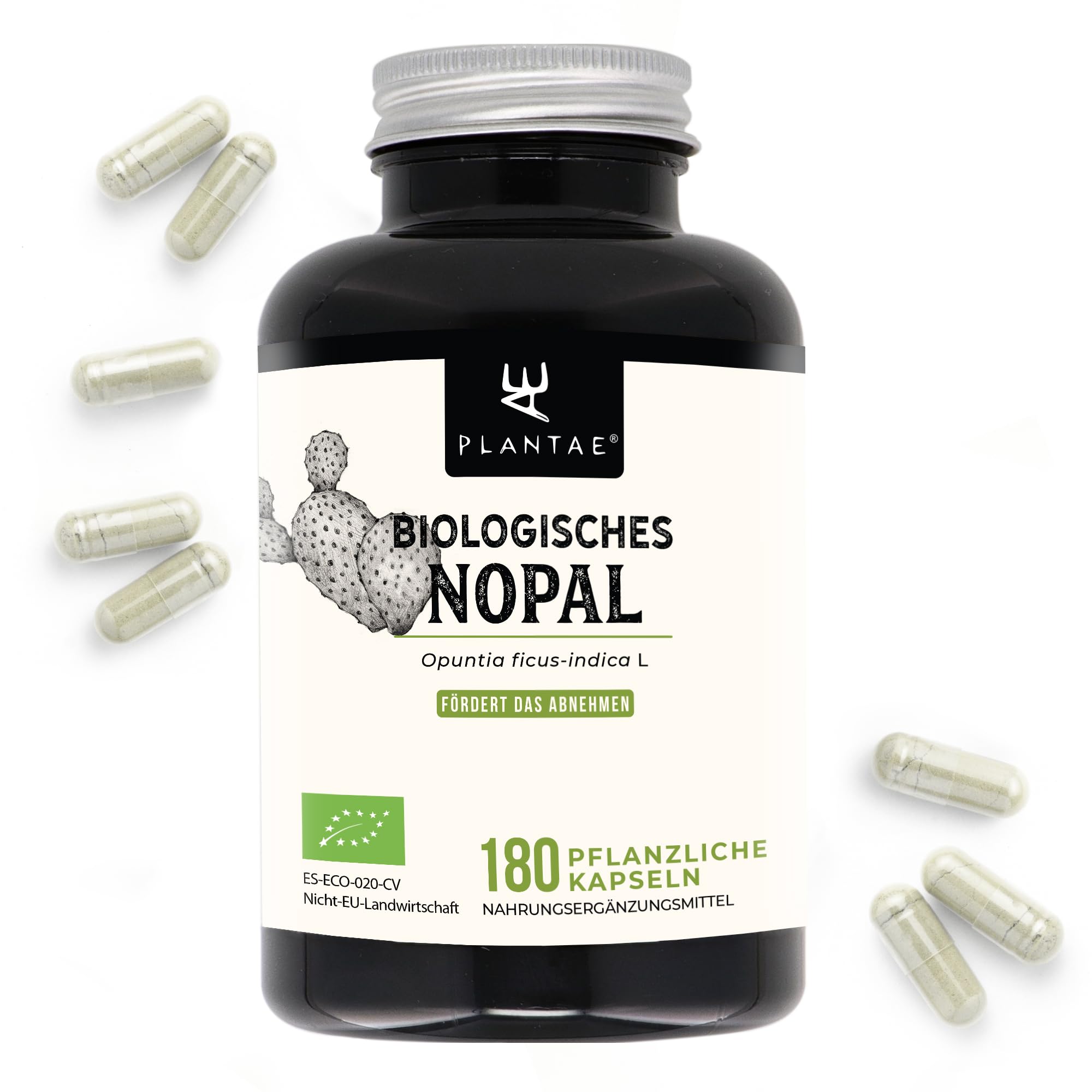 Biologisches Nopal * 470 mg/180 Kapseln * Zu mind. 40% in Fasern titriert