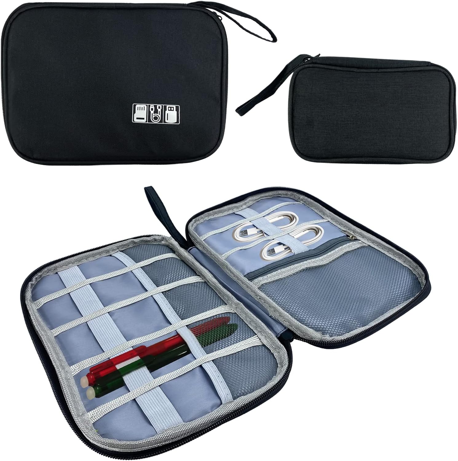 Electronic Organizer Travel Case,2Pack Charger Organizer