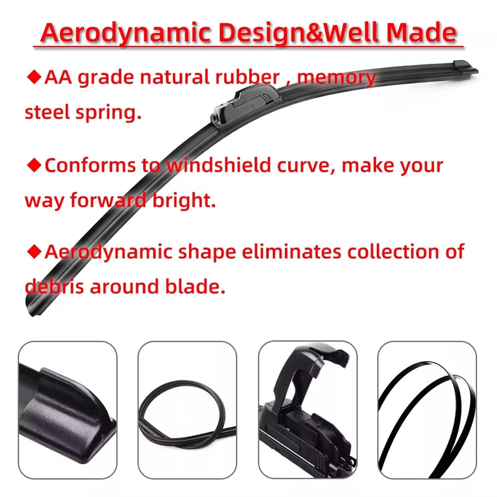 Spazzola Tergicristallo Compatibile con per CRV per CR-V per MK3 2007 2008 2009 2010-2012 Accessori per Auto Spazzole Tergicristallo Anteriori Tergicristalli Ganci per Tipo U J 26"+ 17"